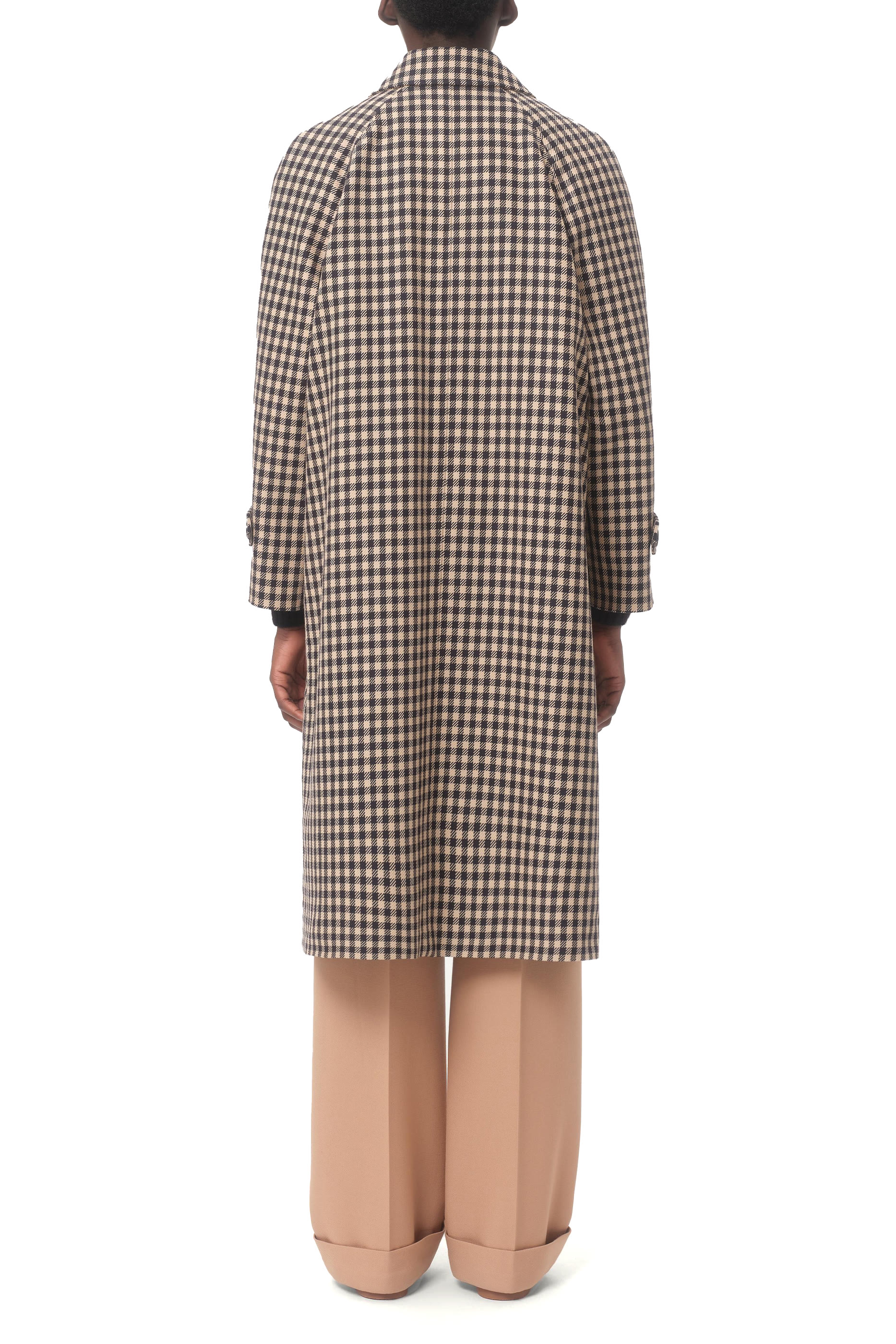 Long Checked Coat 