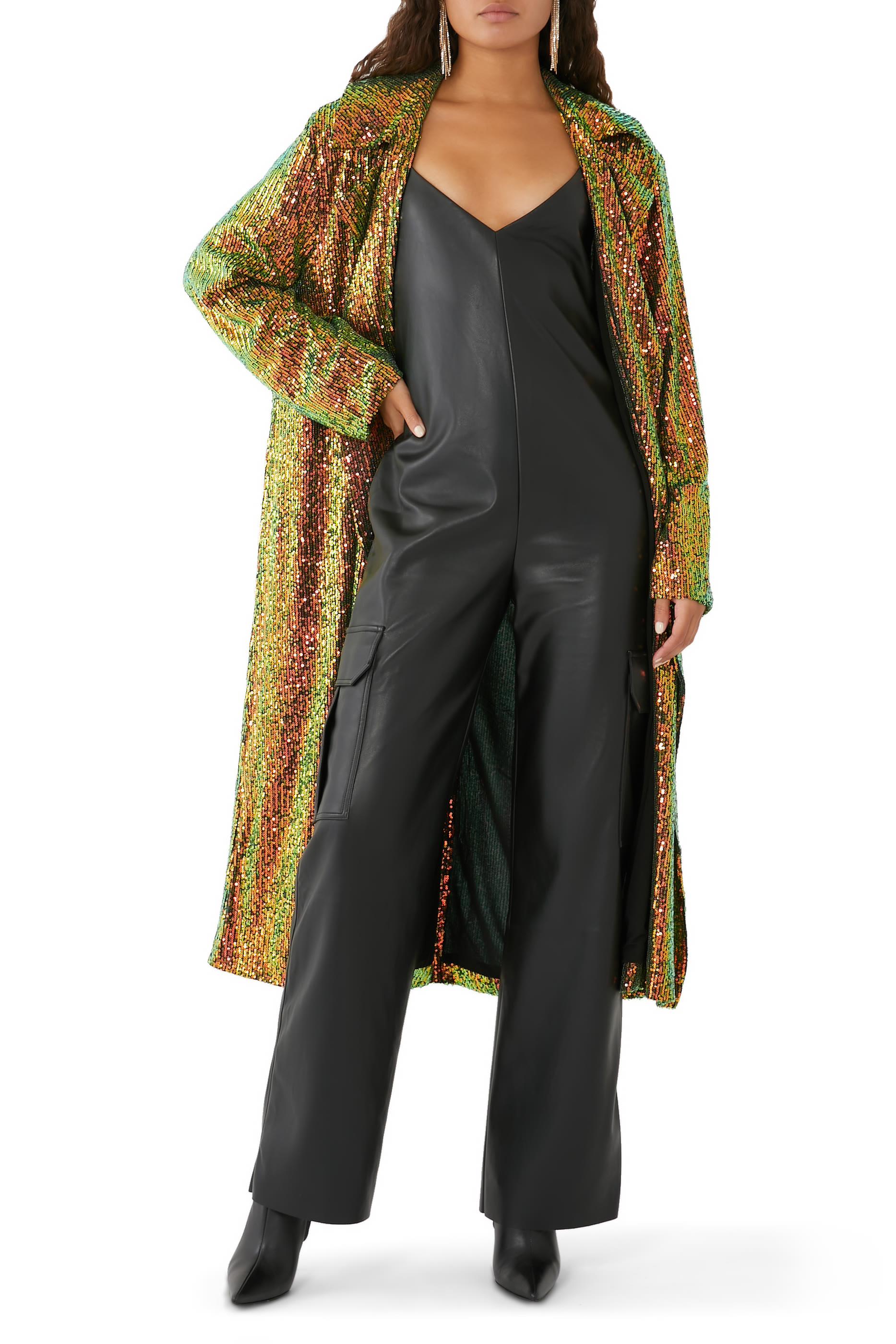 Remy Faux Leather Jumpsuit