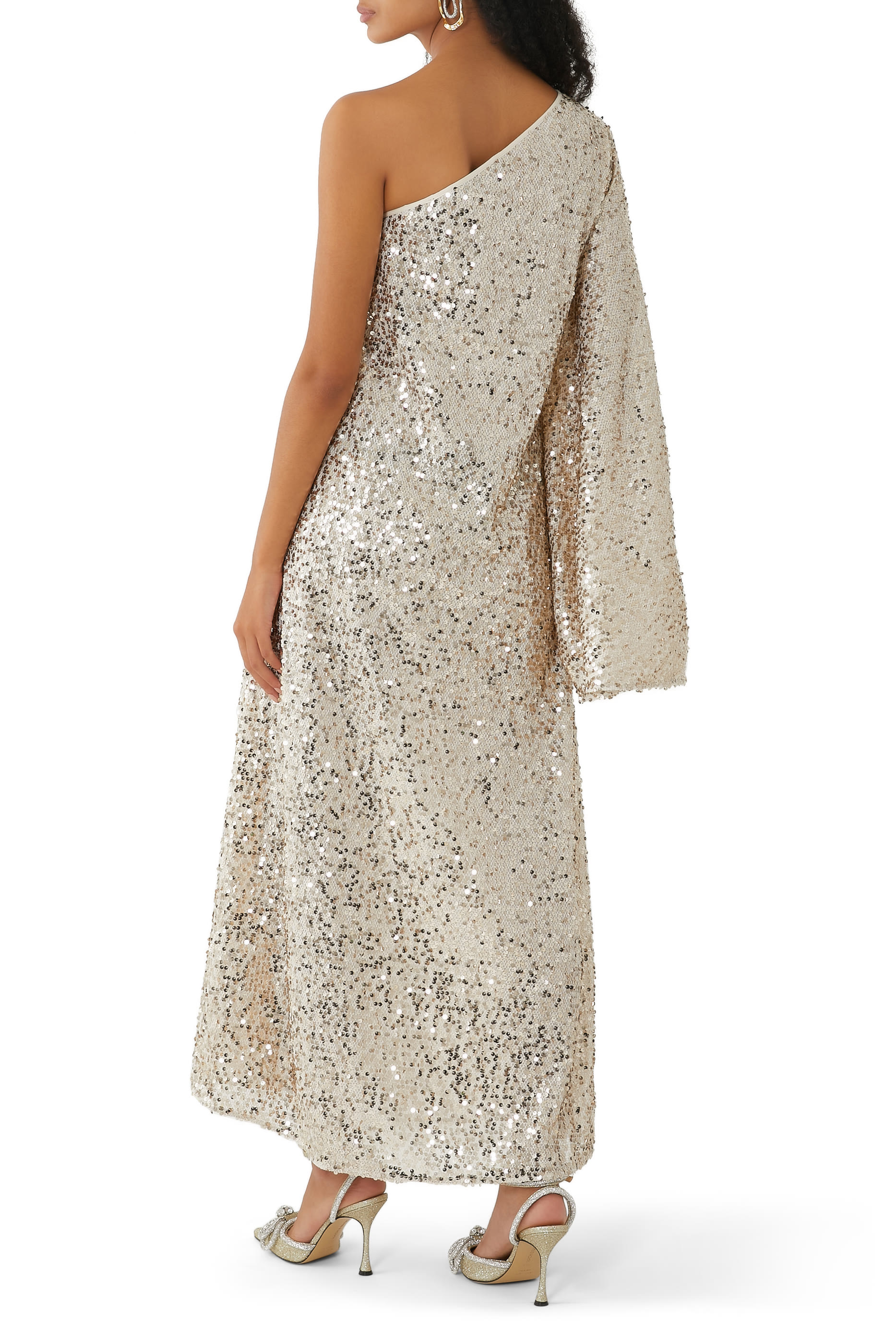 Net Sequins Maxi Dress