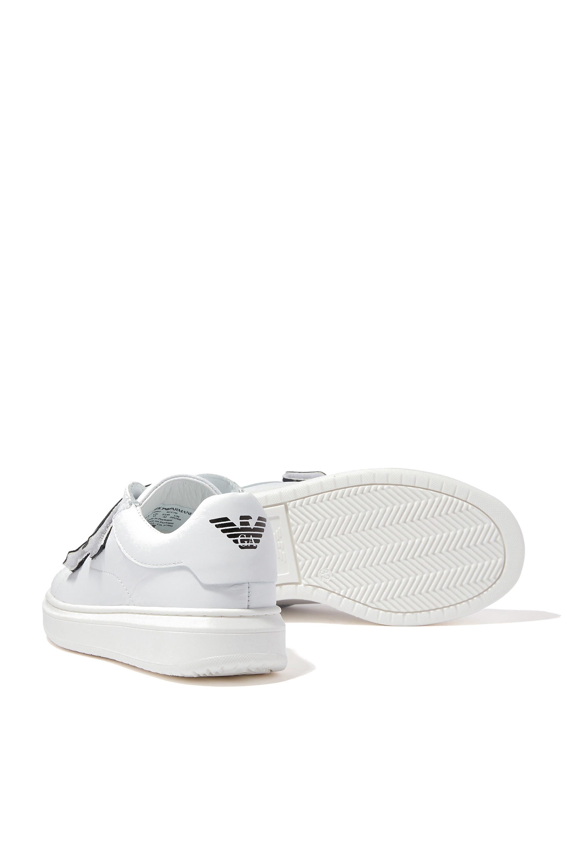 Kids Velcro Sneakers in Calf Leather