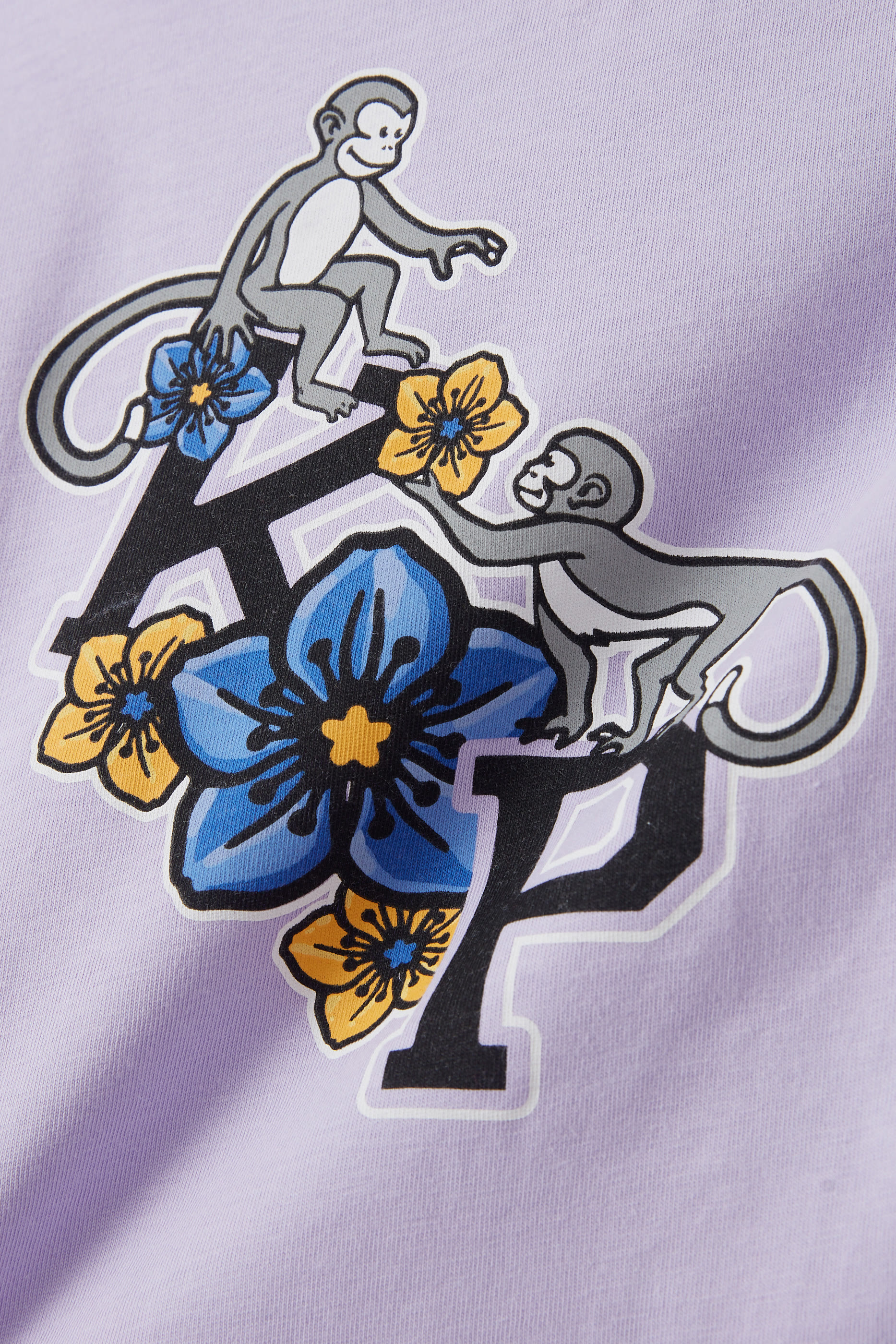 Kids Monkey Flower Long Sleeves Top