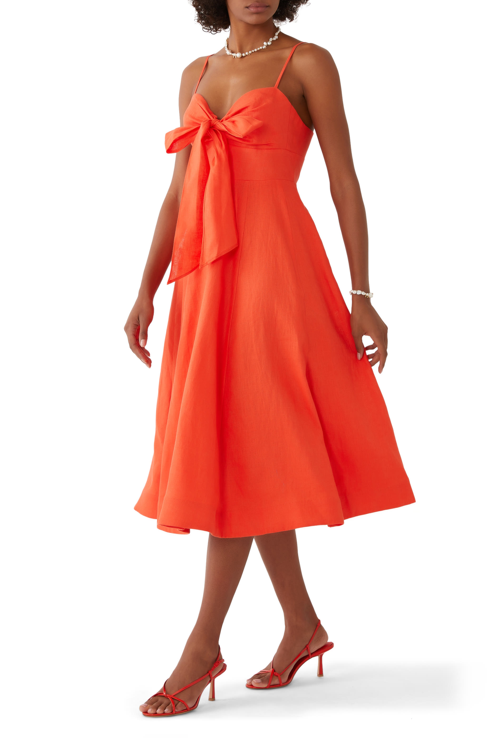 Crush Tie Front Midi Dress