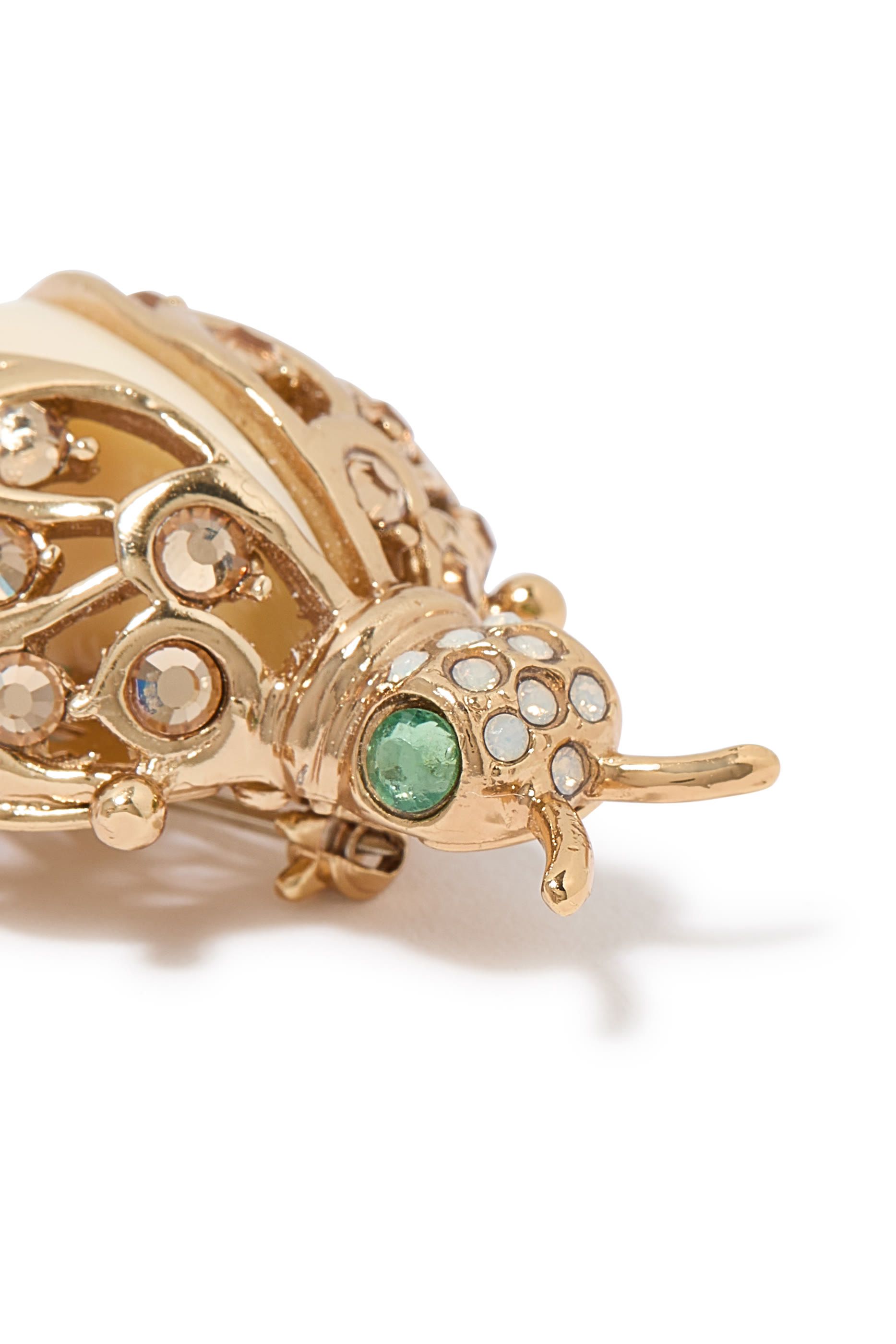 Coccinelle Brooch, Gold-Plated Brass