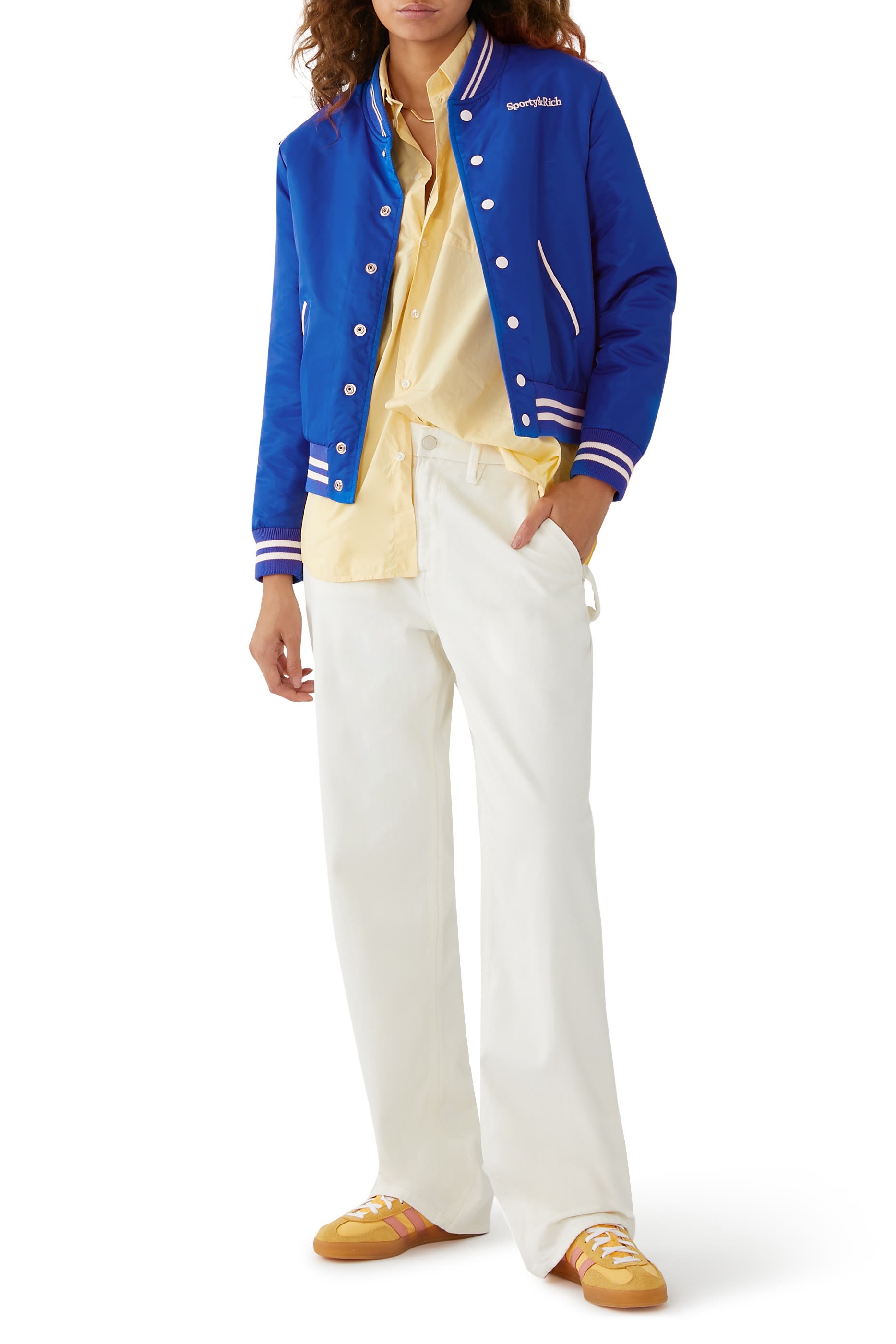 Wellness Club Embroidered Varsity Jacket