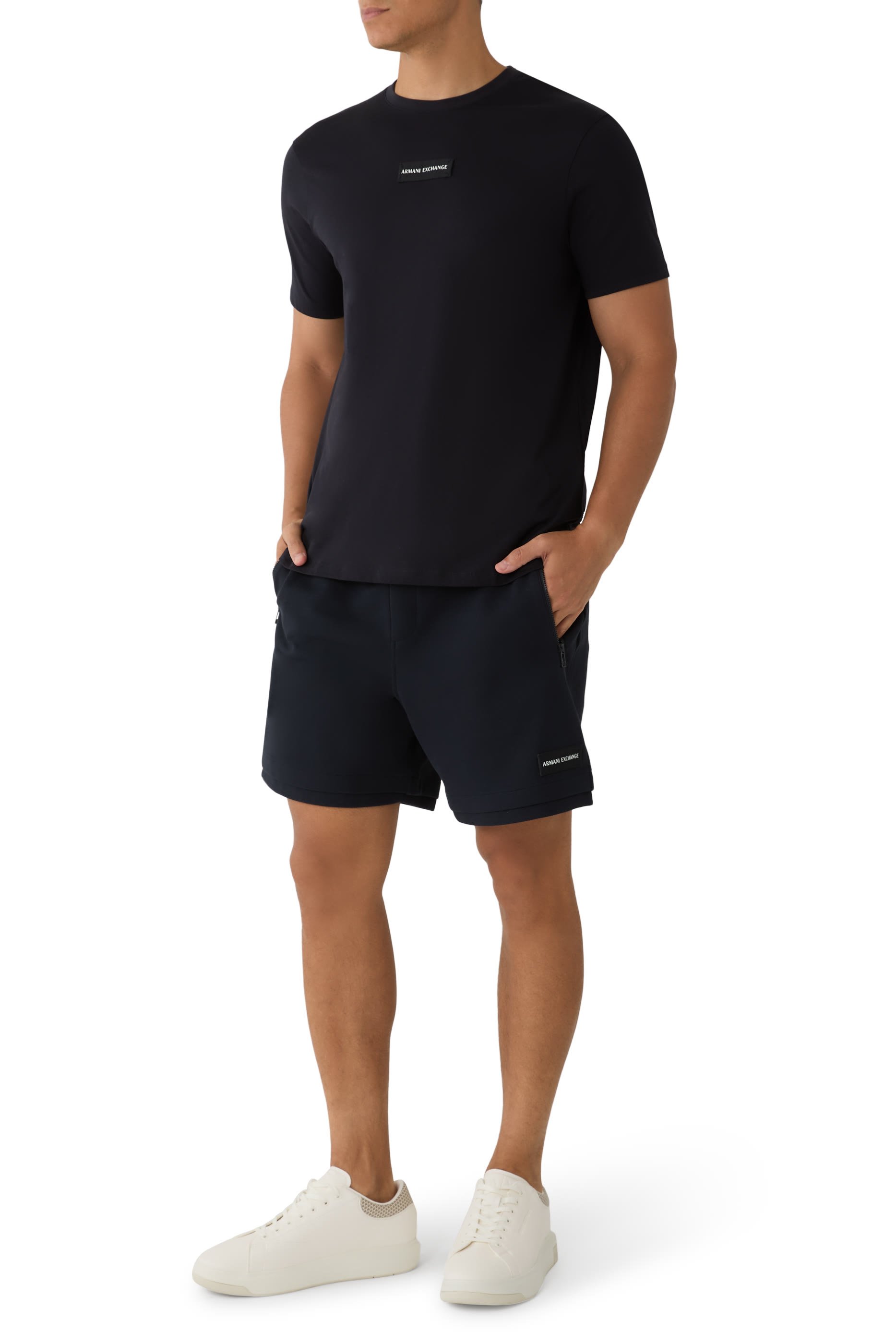 AX Logo Cotton-Jersey T-Shirt