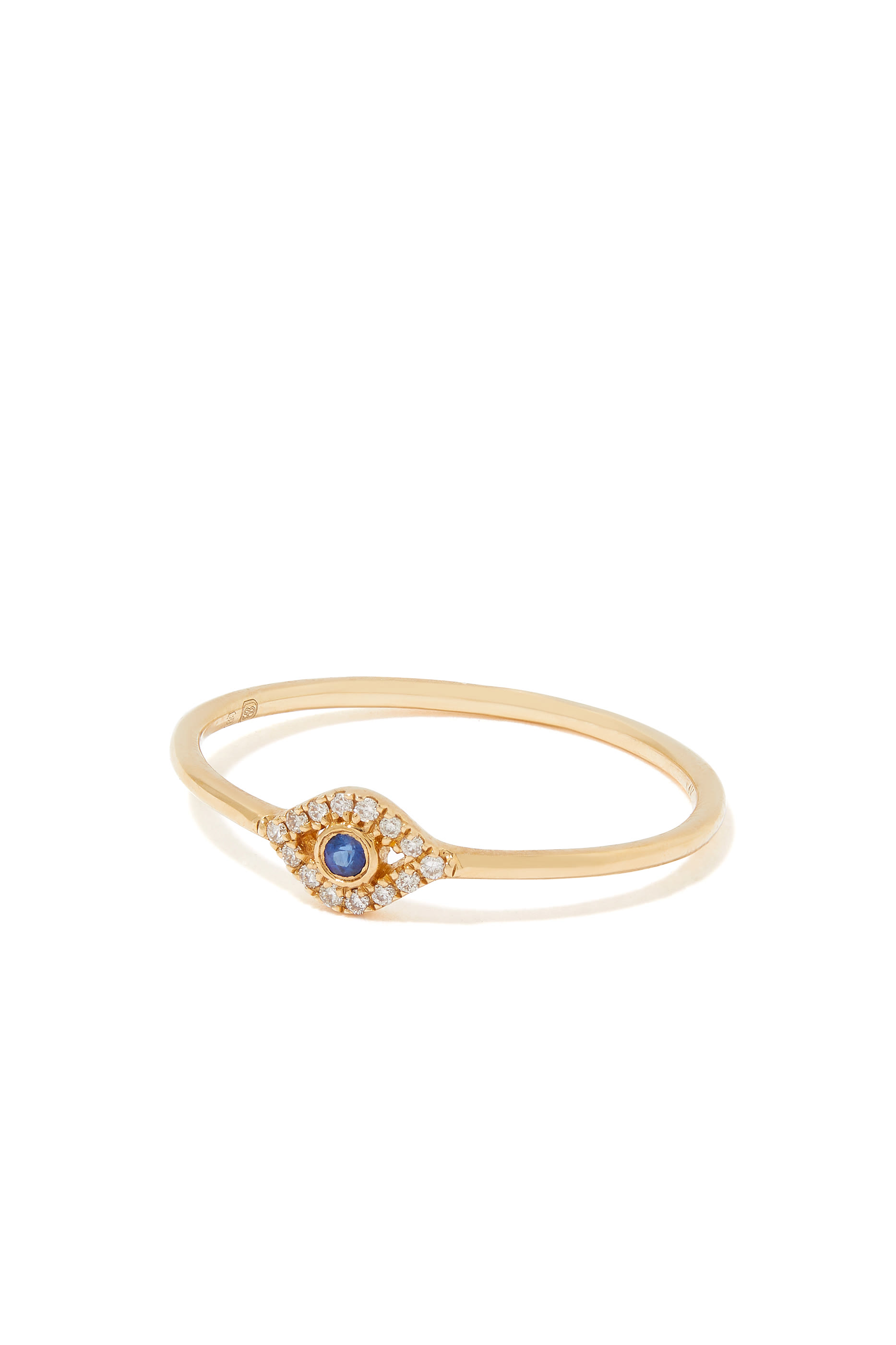 Small Bezel Evil Eye Ring