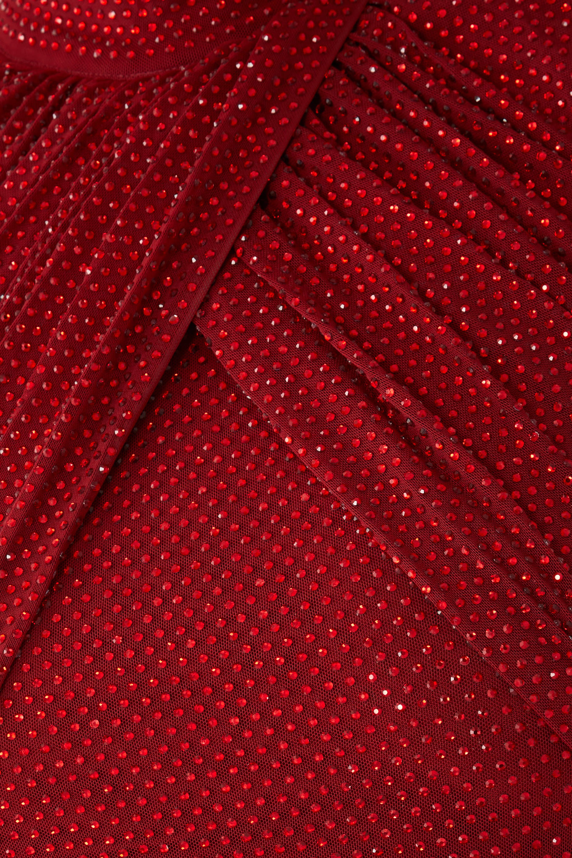 Rhinestone Mesh Maxi Dress