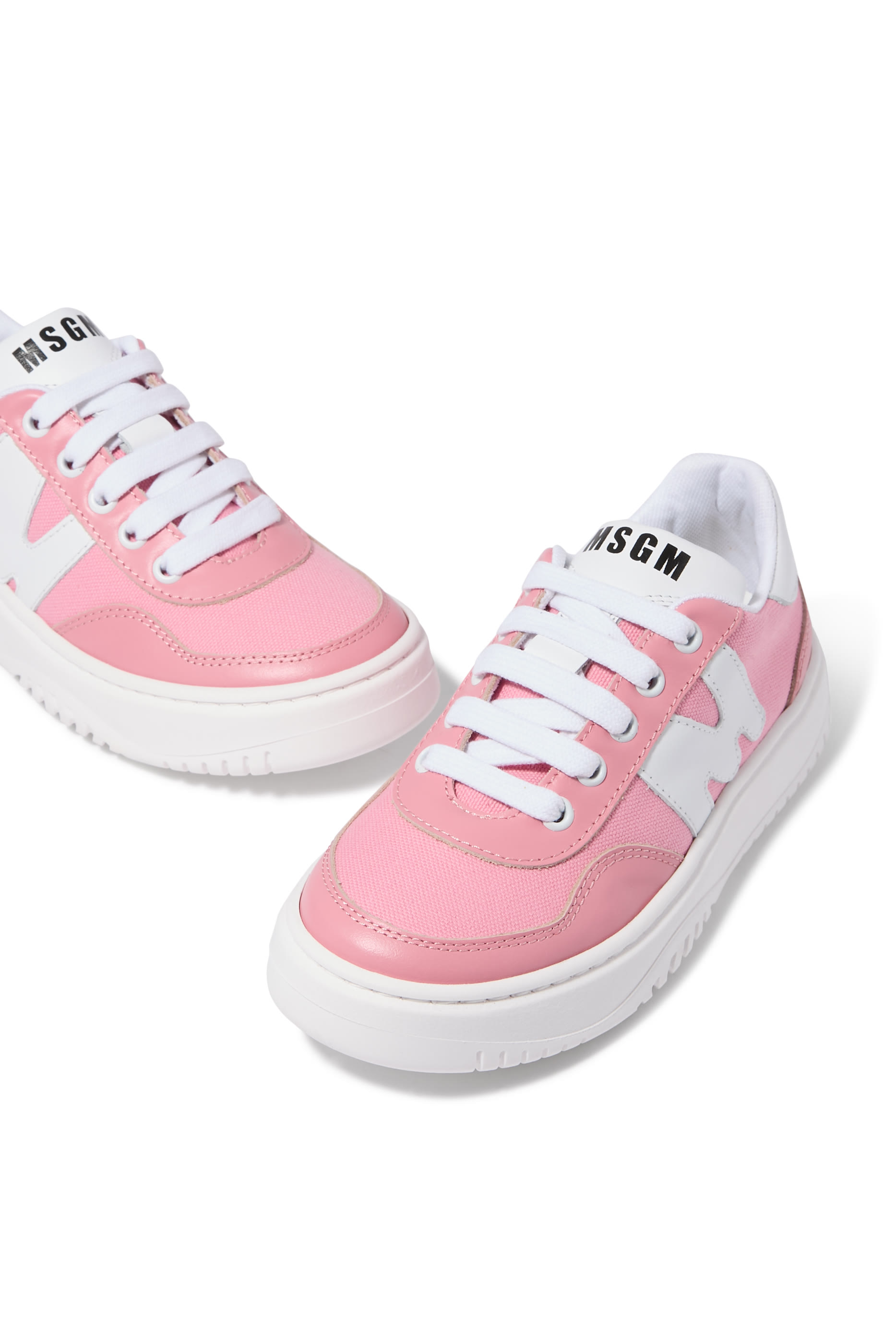 Kids Logo Leather Sneakers