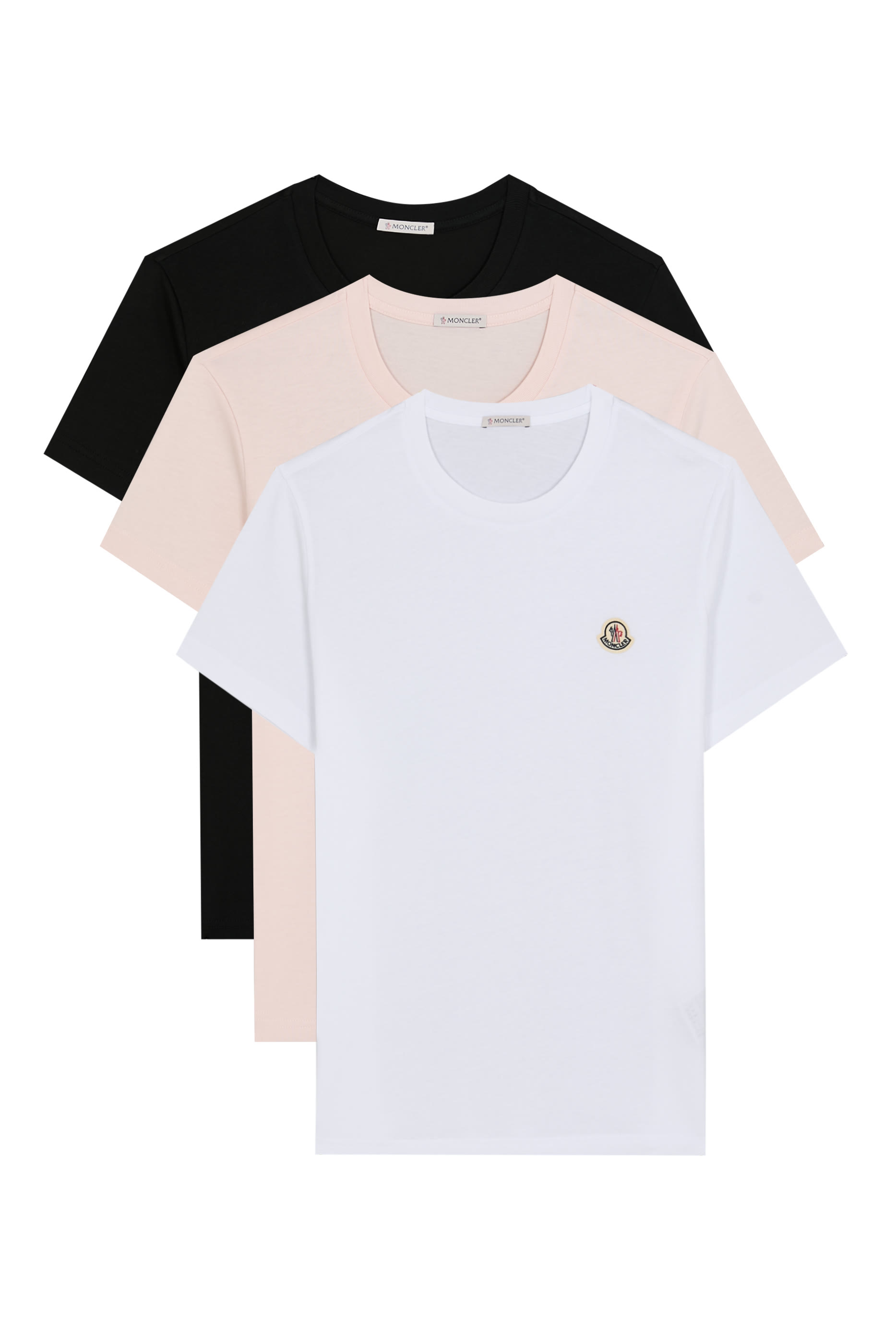 Logo Patch Cotton T-Shirt (Pack of Three) 