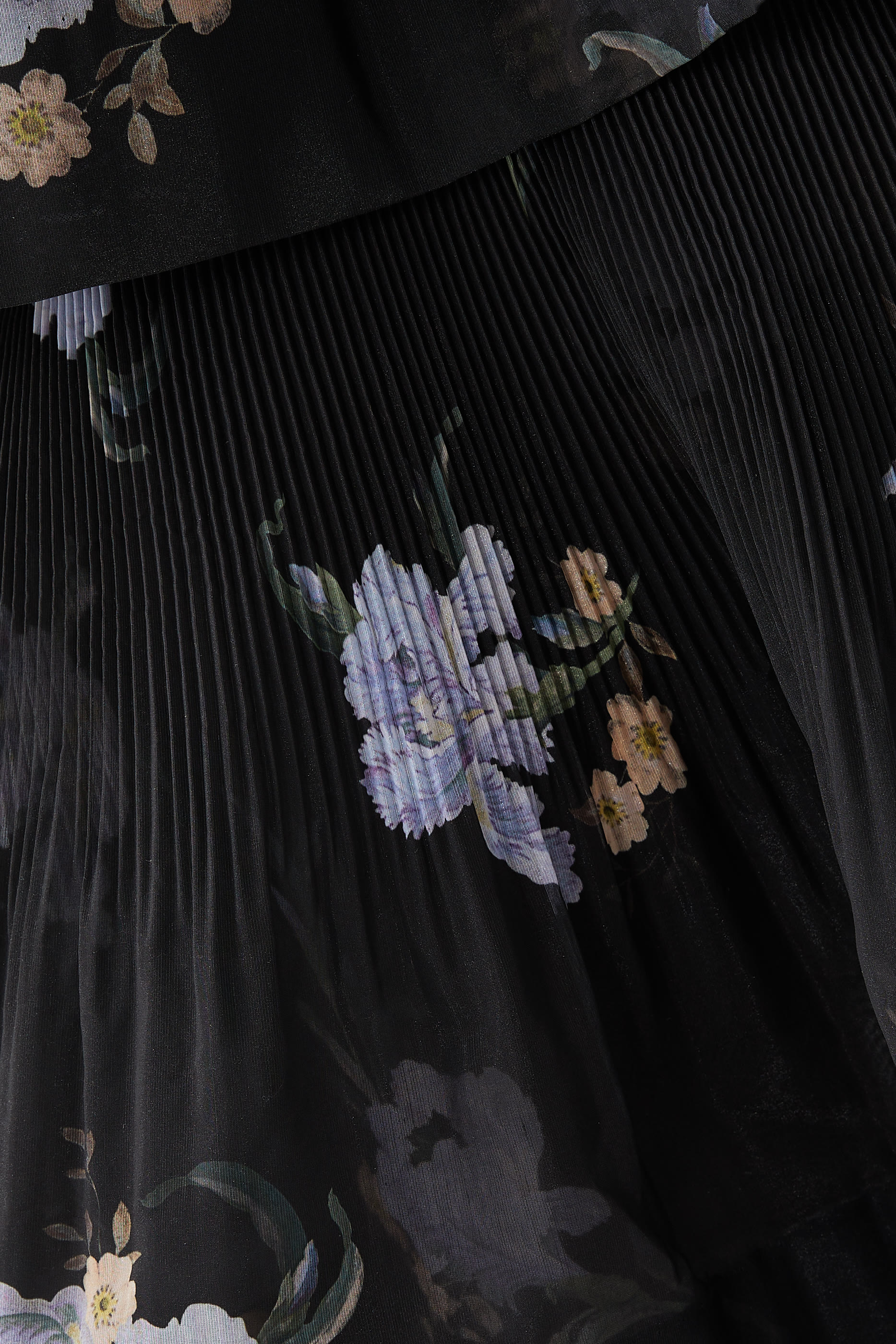 Pleated Tiered Skirt