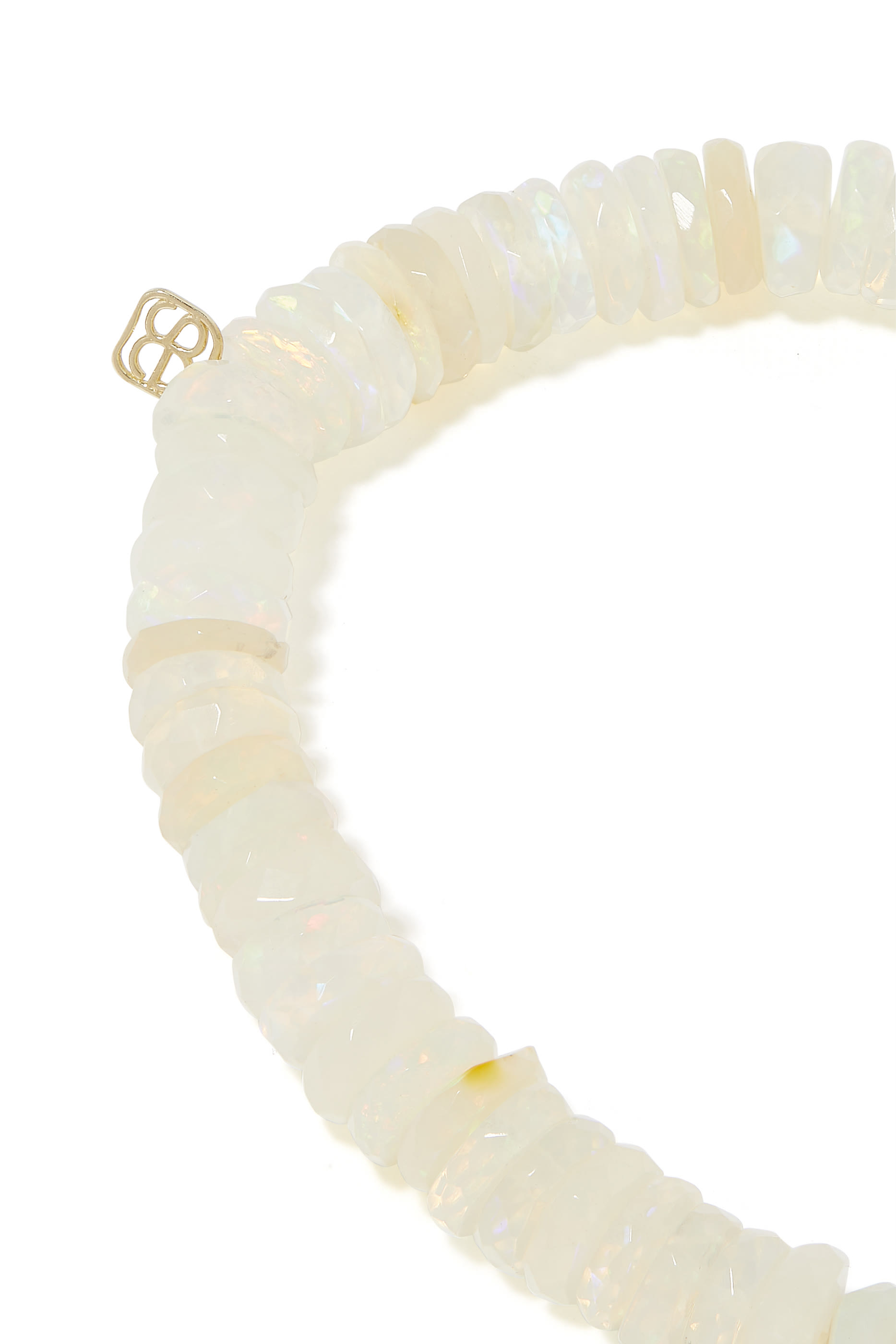 Butterfly Open Charm Beaded Bracelet, 14k Yellow Gold, & Diamonds & Opal