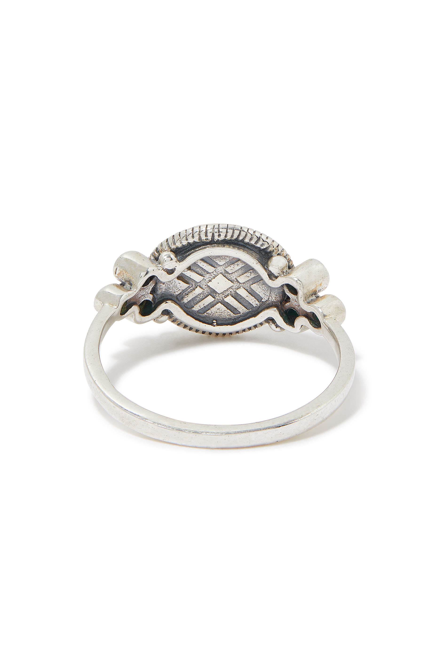 Happiness Ring, Sterling Silver & 18K Yellow Gold, Green Onyx