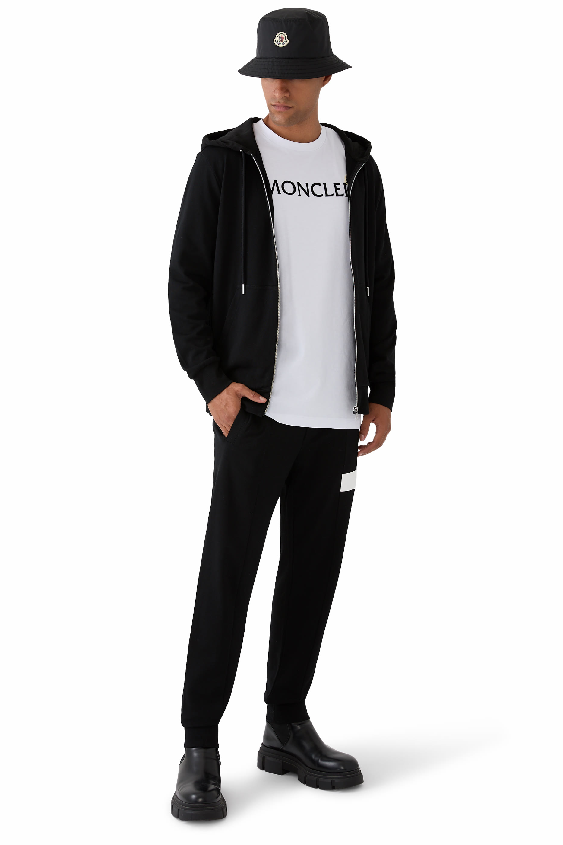 Flocked Logo Cotton T-Shirt