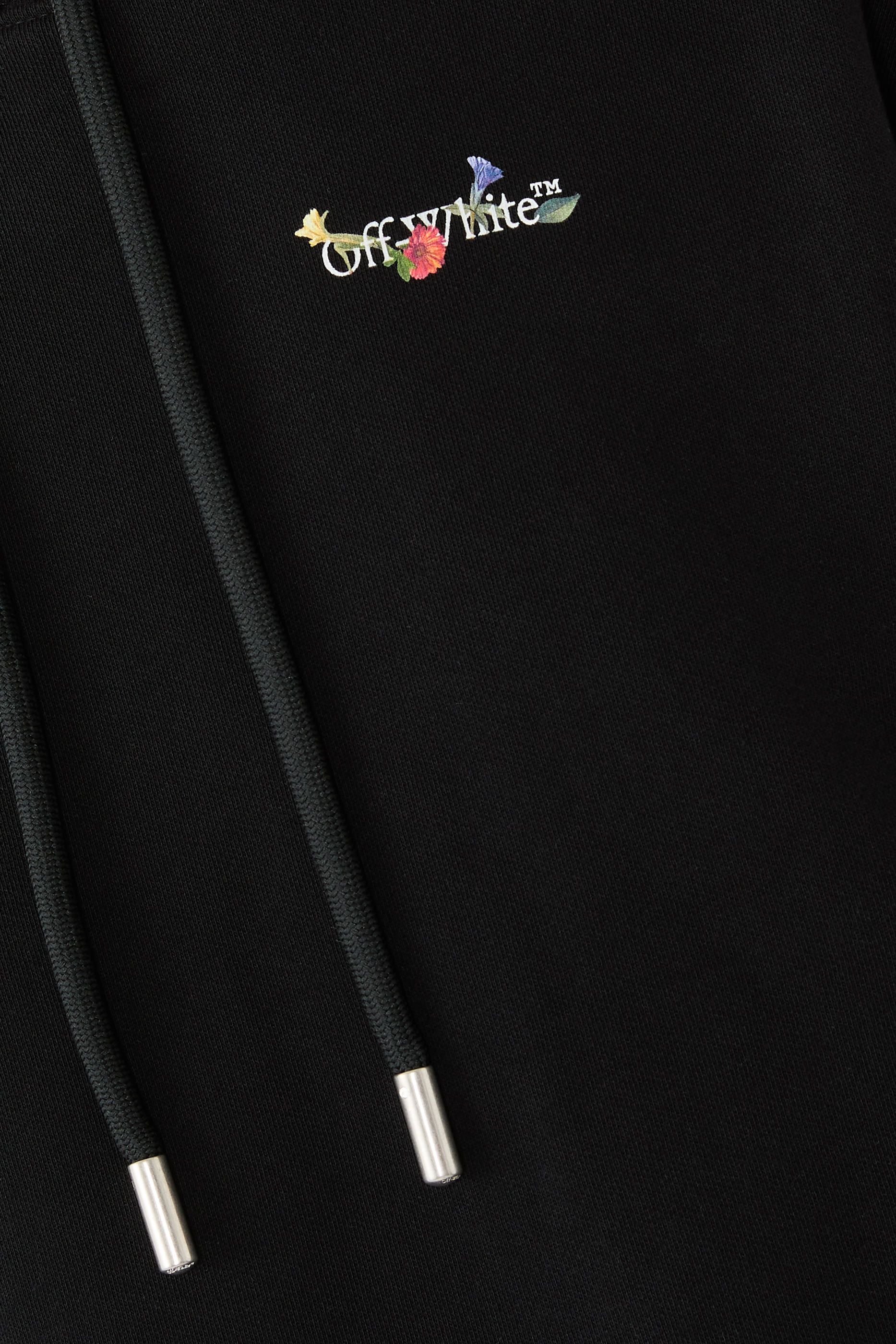 Arrow Glass Flower Pocket Hoodie 