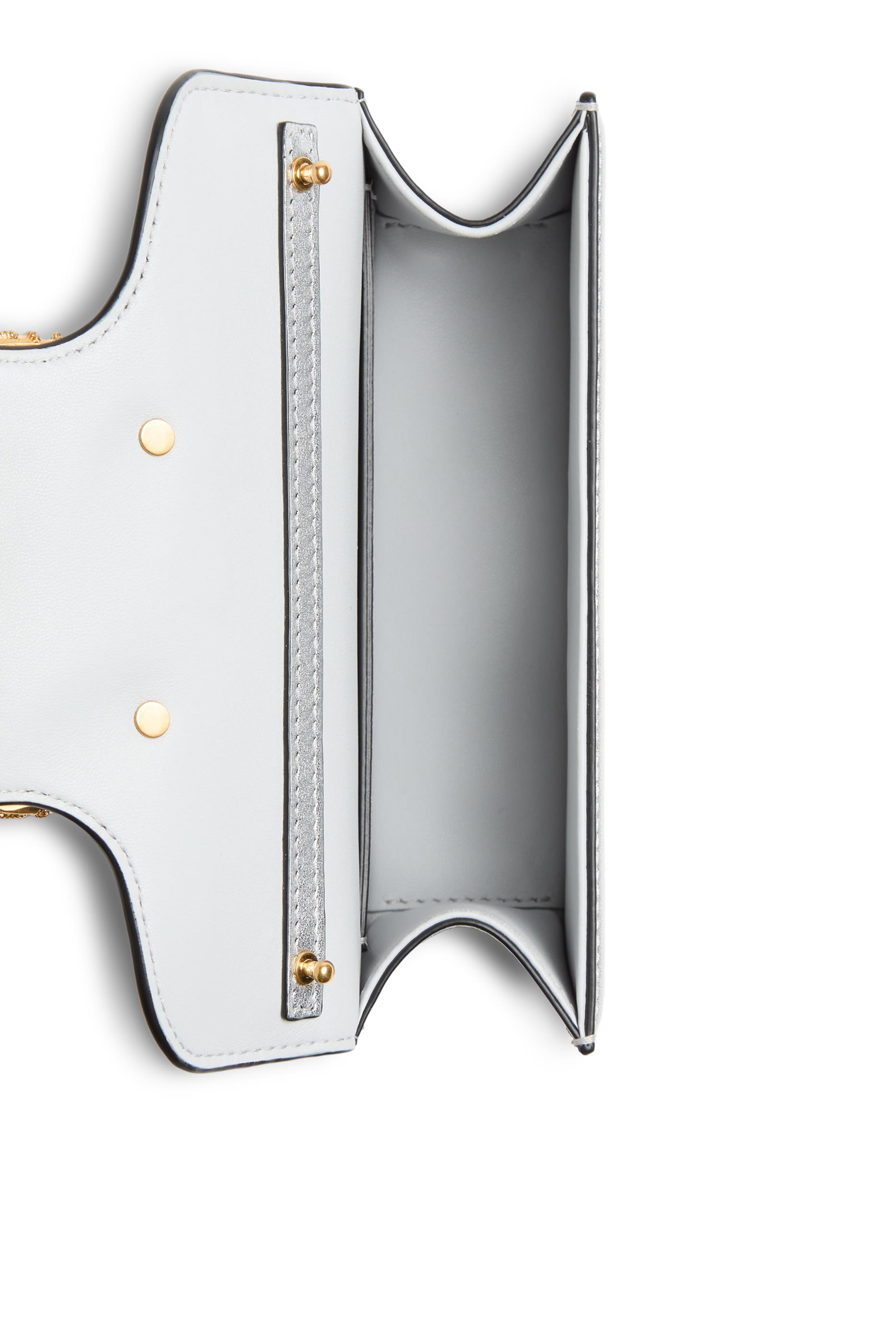 Locò Laminated Calfskin Small Shoulder Bag with Jewel Logo