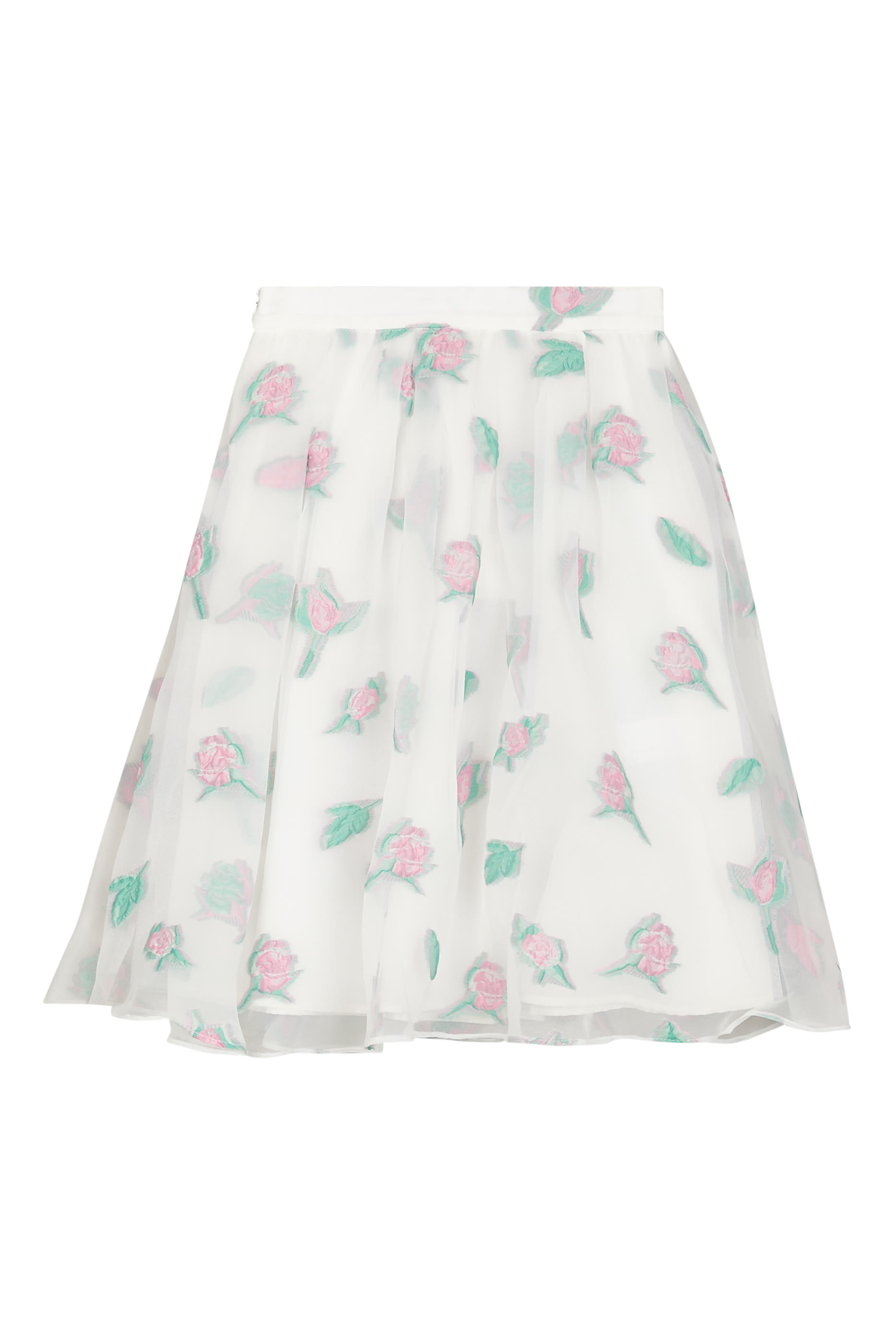 Kids  Embroidered Floral Skirt 