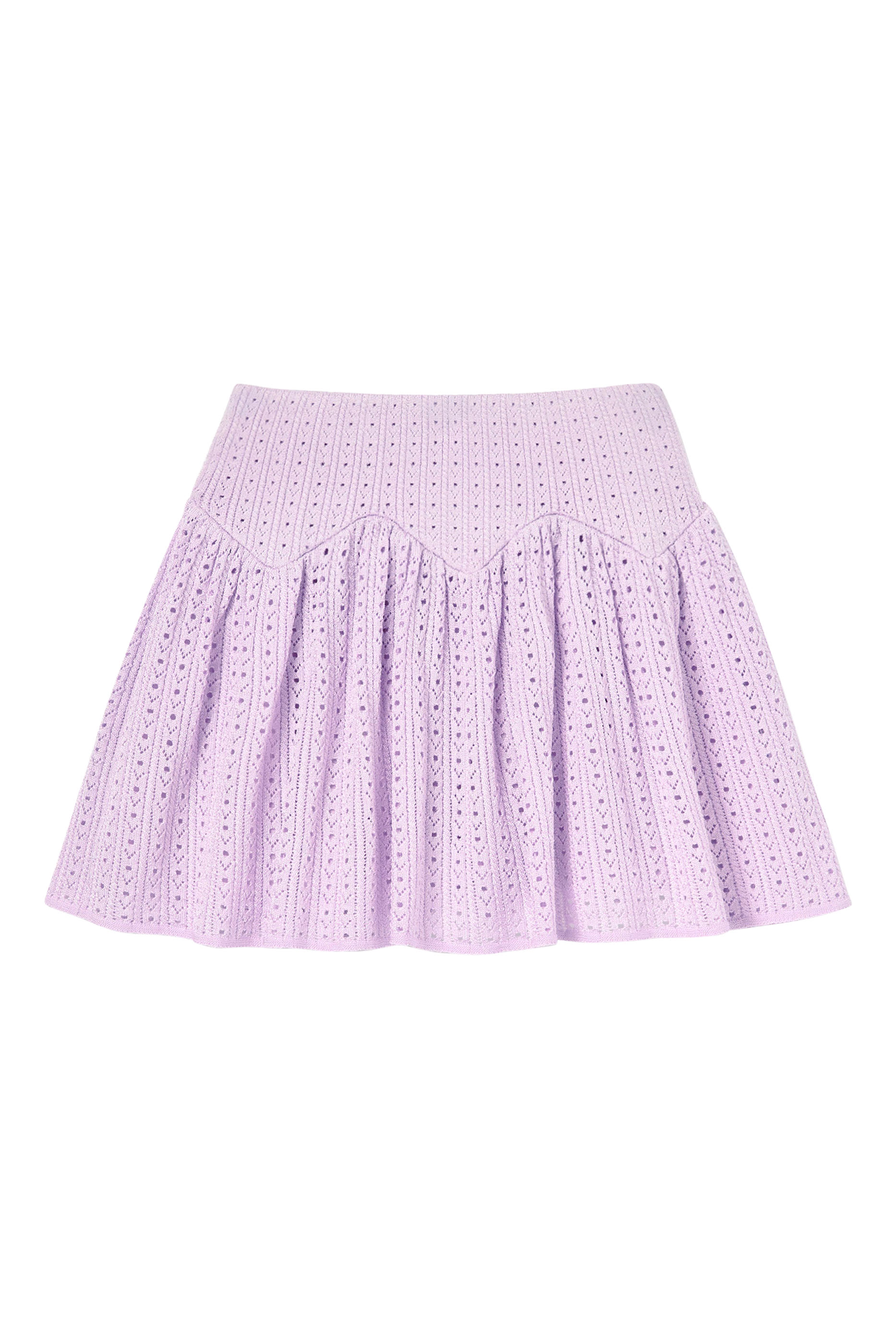 Kids Pointelle Ribbed Knit Skirt