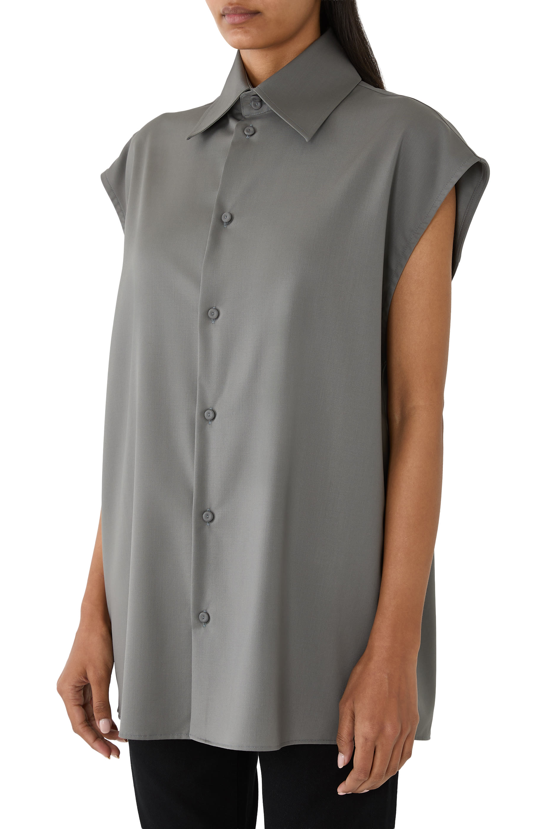 Malik Tank Shirt in Virgin Wool