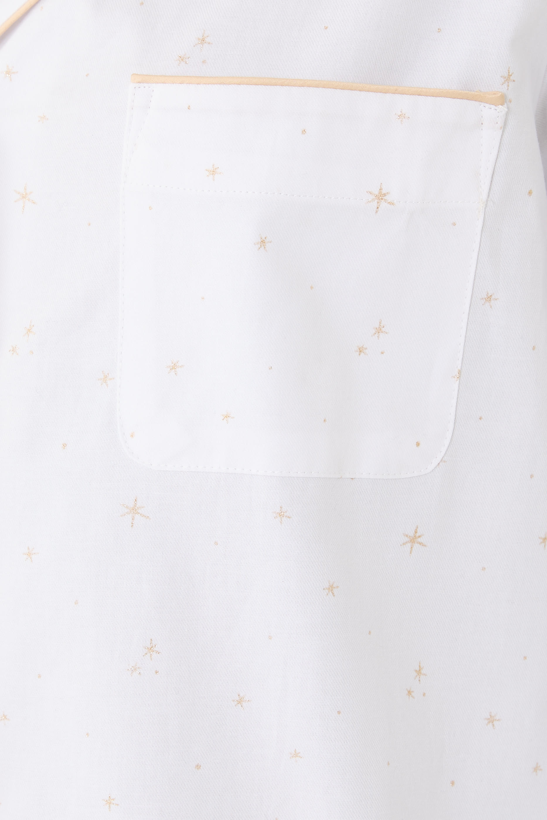 Scattered Star Print Brushed Organic Cotton Classic Pajama Set 