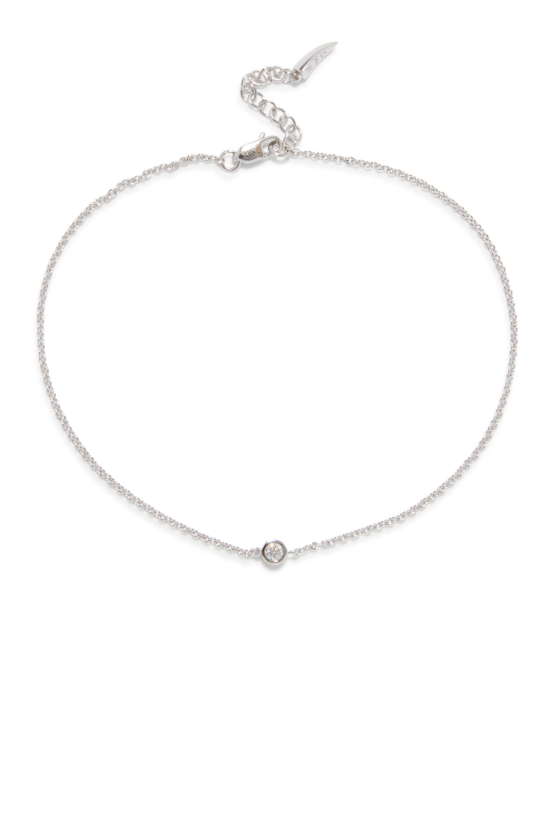 Fine Diamond Solitaire Bracelet, 14K White Gold & Diamond