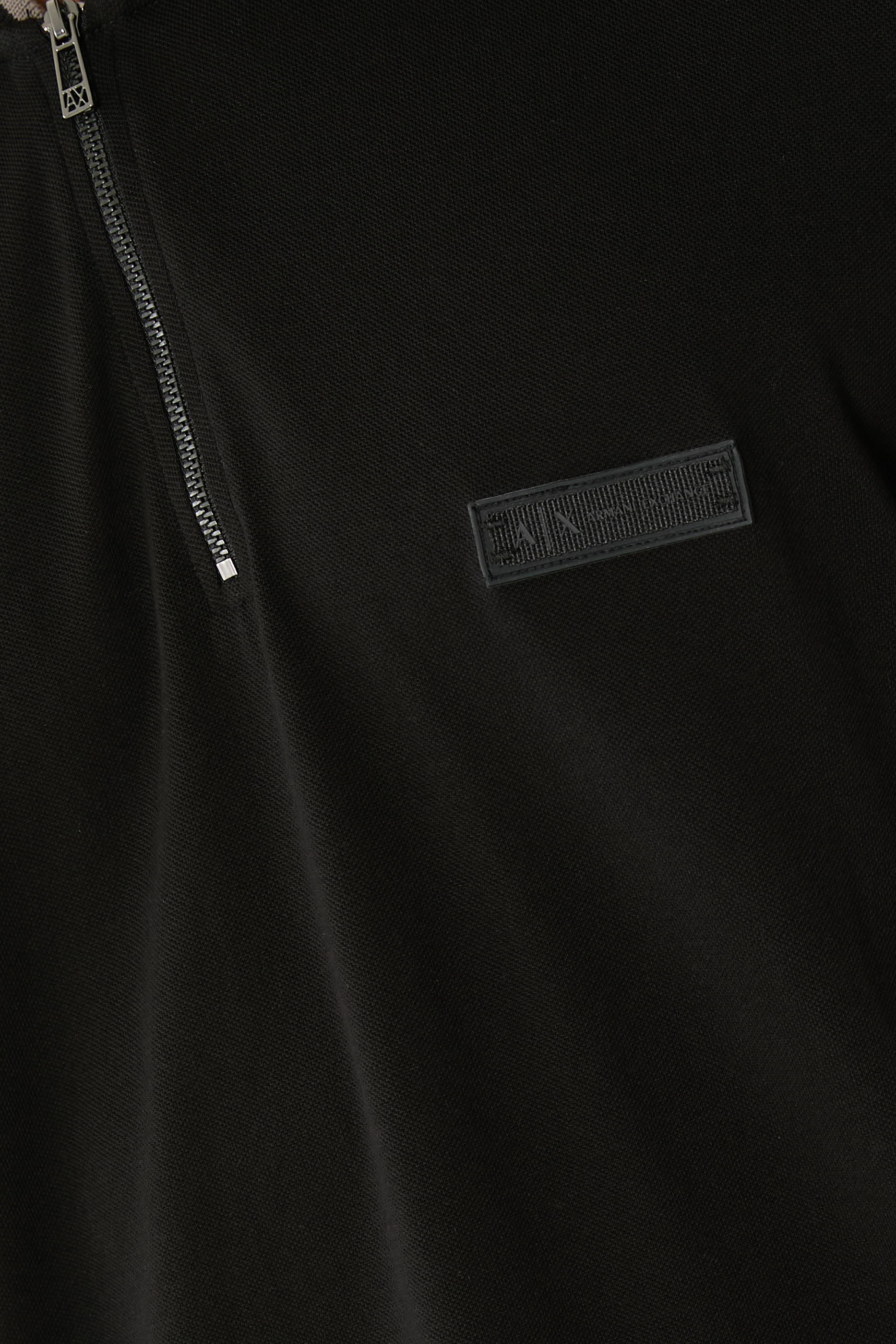 Zip-Up Pique Polo Shirt