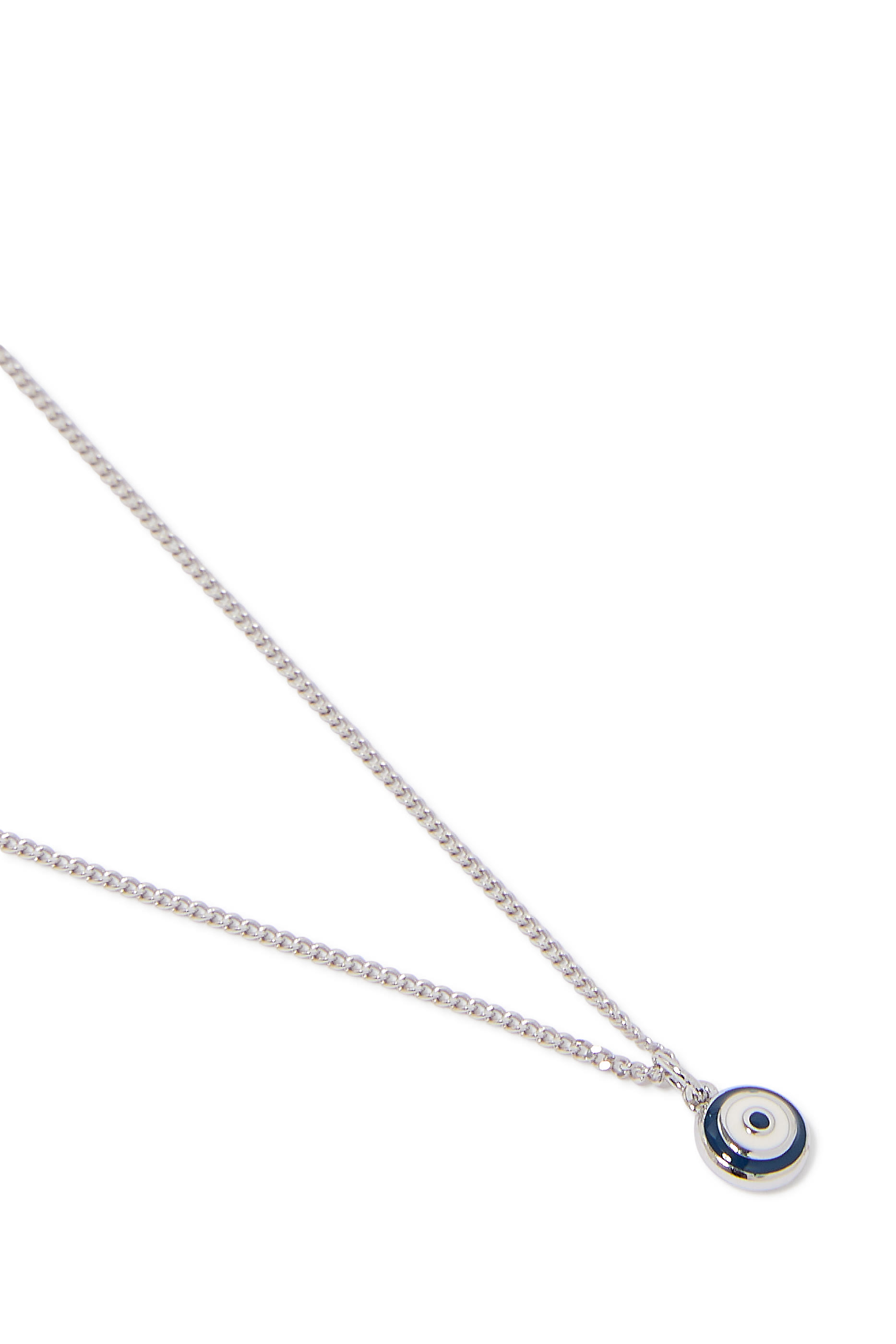 Ojos Pendant Necklace,  Sterling Silver & Enamel