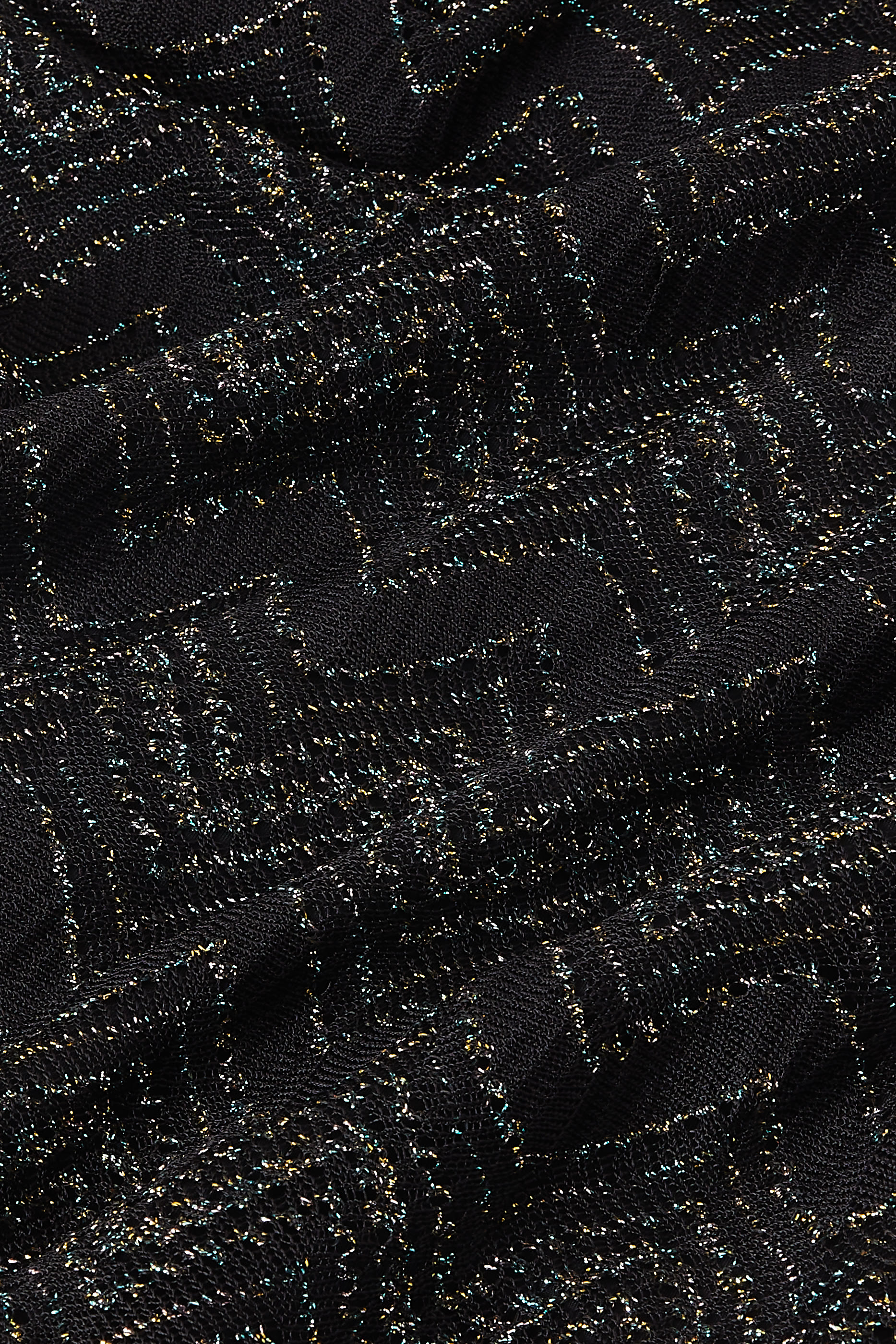 Mare Chevron Lace Raschel Plunge One Piece Swimsuit