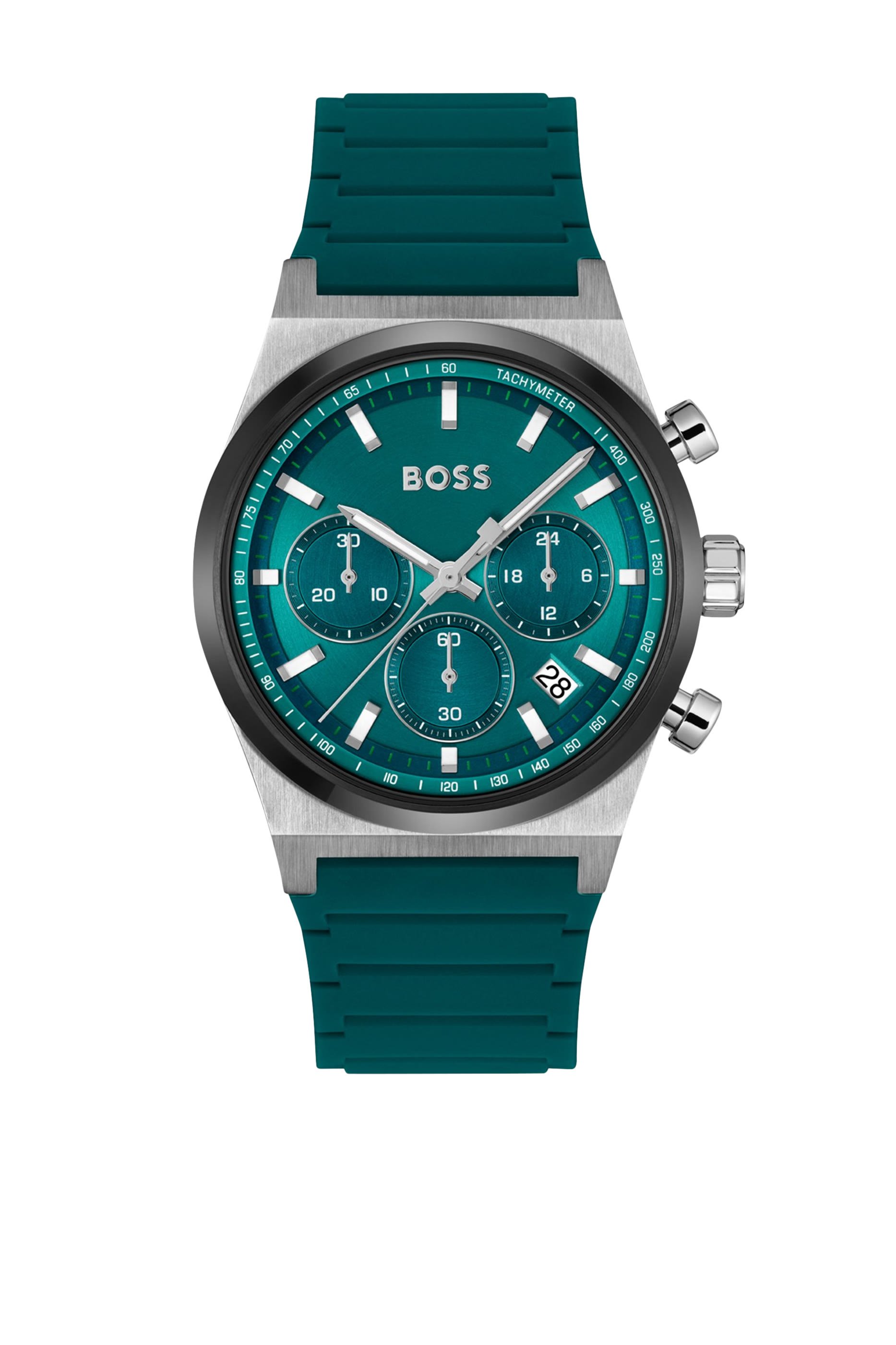 Candor Chrono Silicone-Strap Chronograph Watch