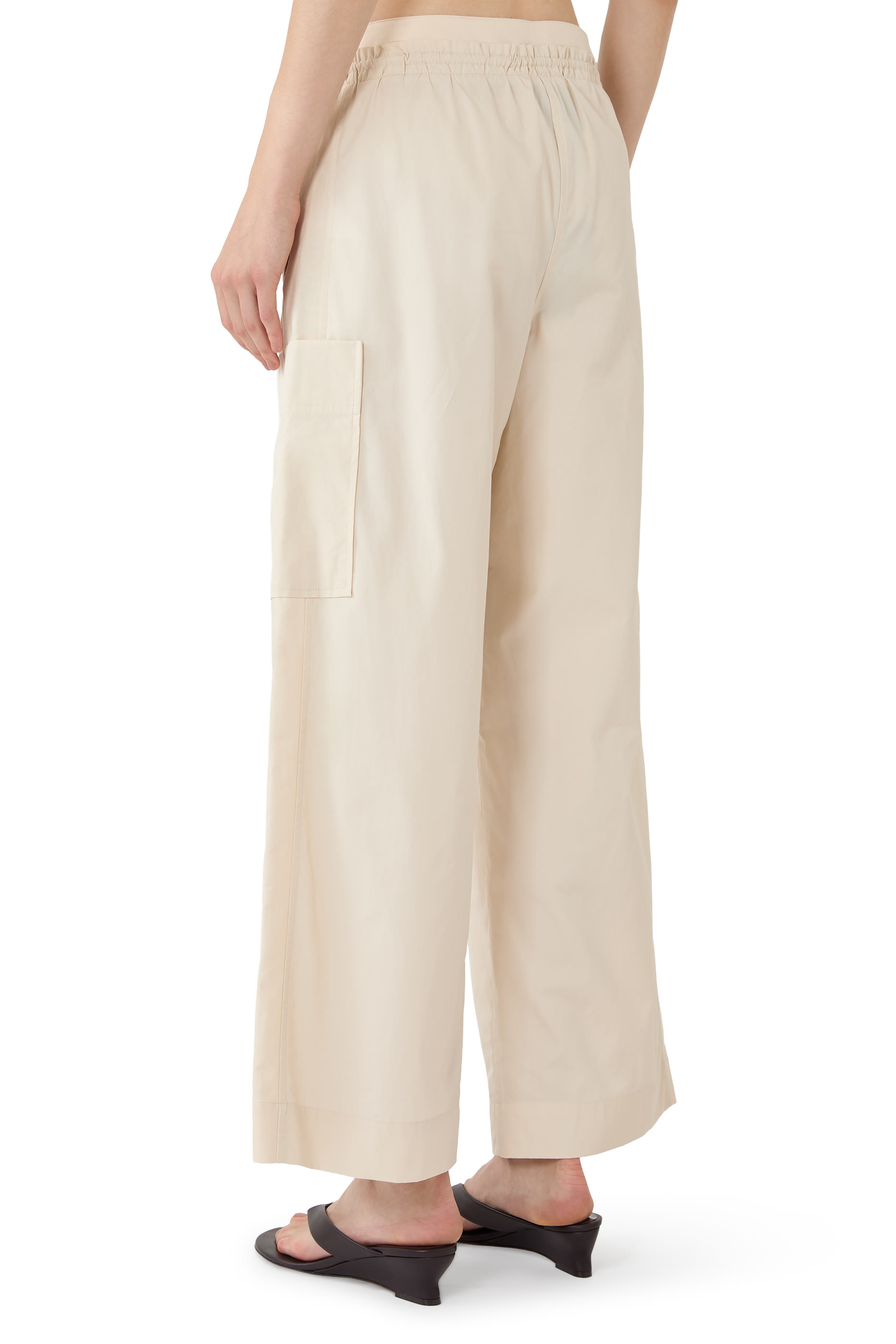 Poplin Double Waistband Pant