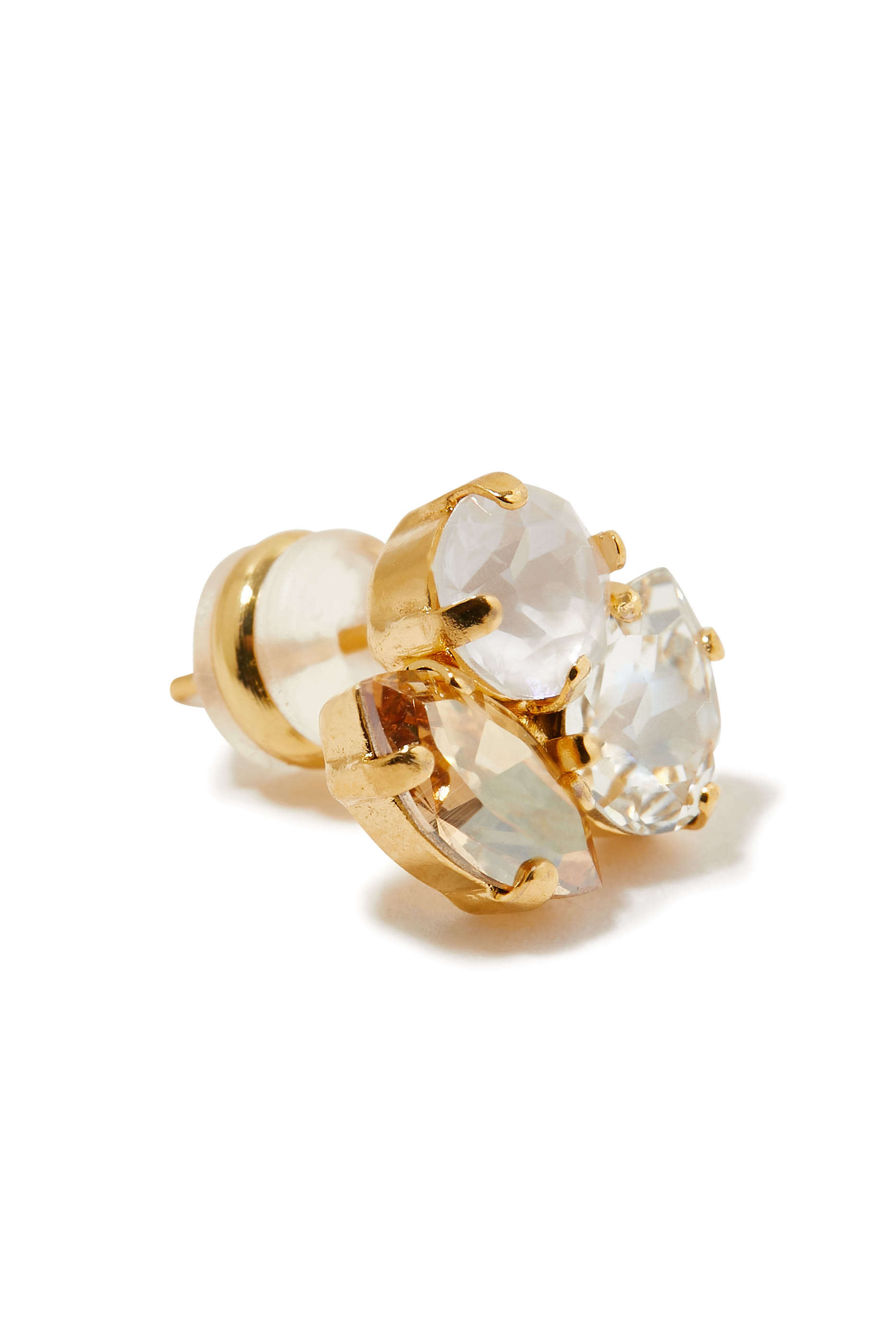 Ana Earrings, 18k Gold-Plated Metal & Swarovski Crystals