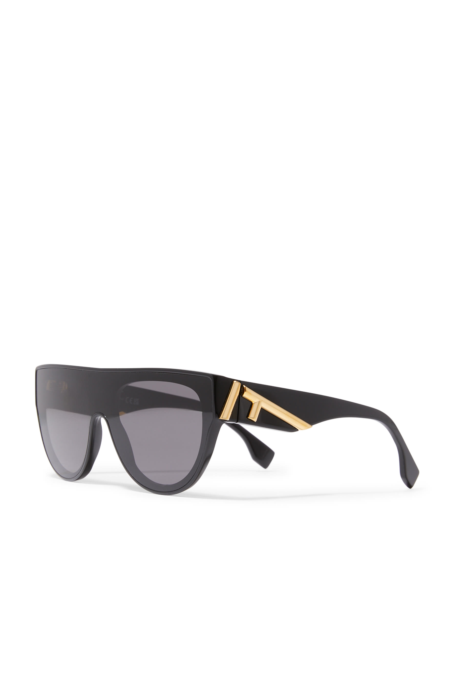 Fendi First Acetate Black Geometric Sunglasses