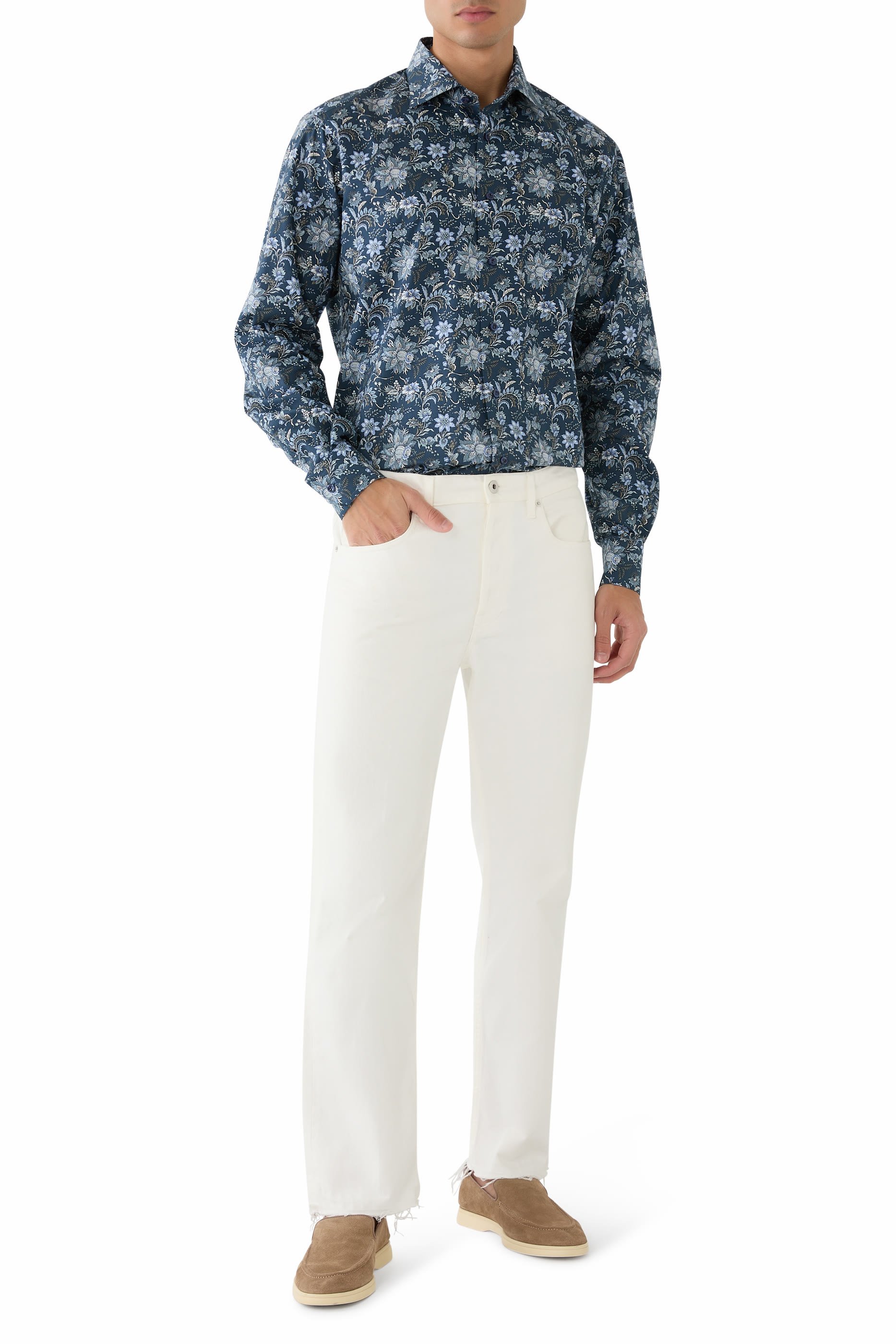 Floral Print Signature Twill Shirt