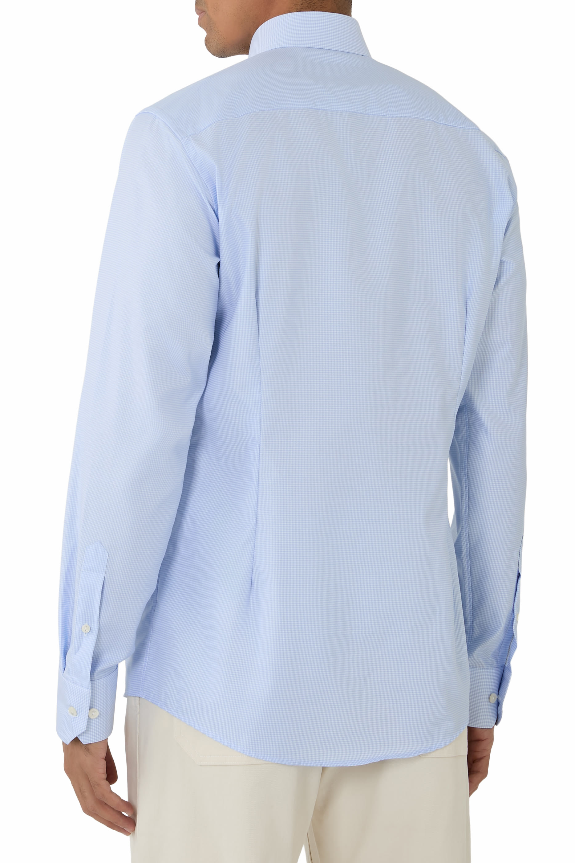 Houndstooth Print Signature Twill Shirt