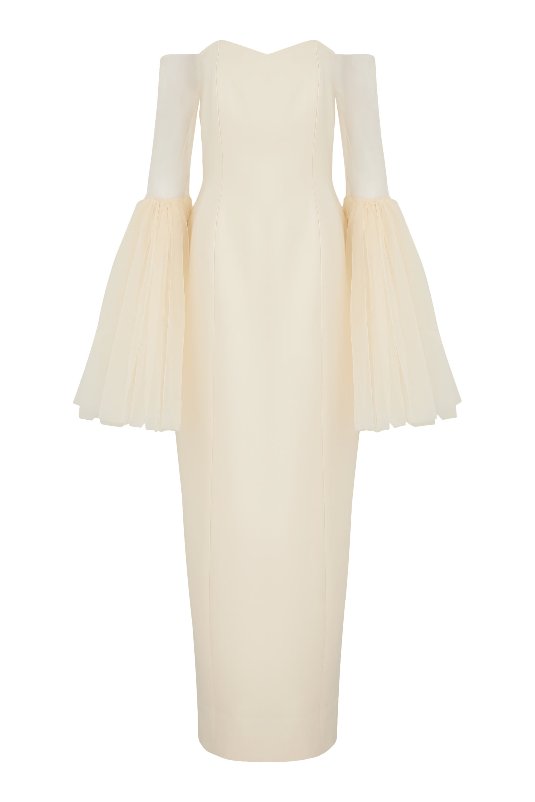 Off-Shoulder Illusion Sleeve Gown