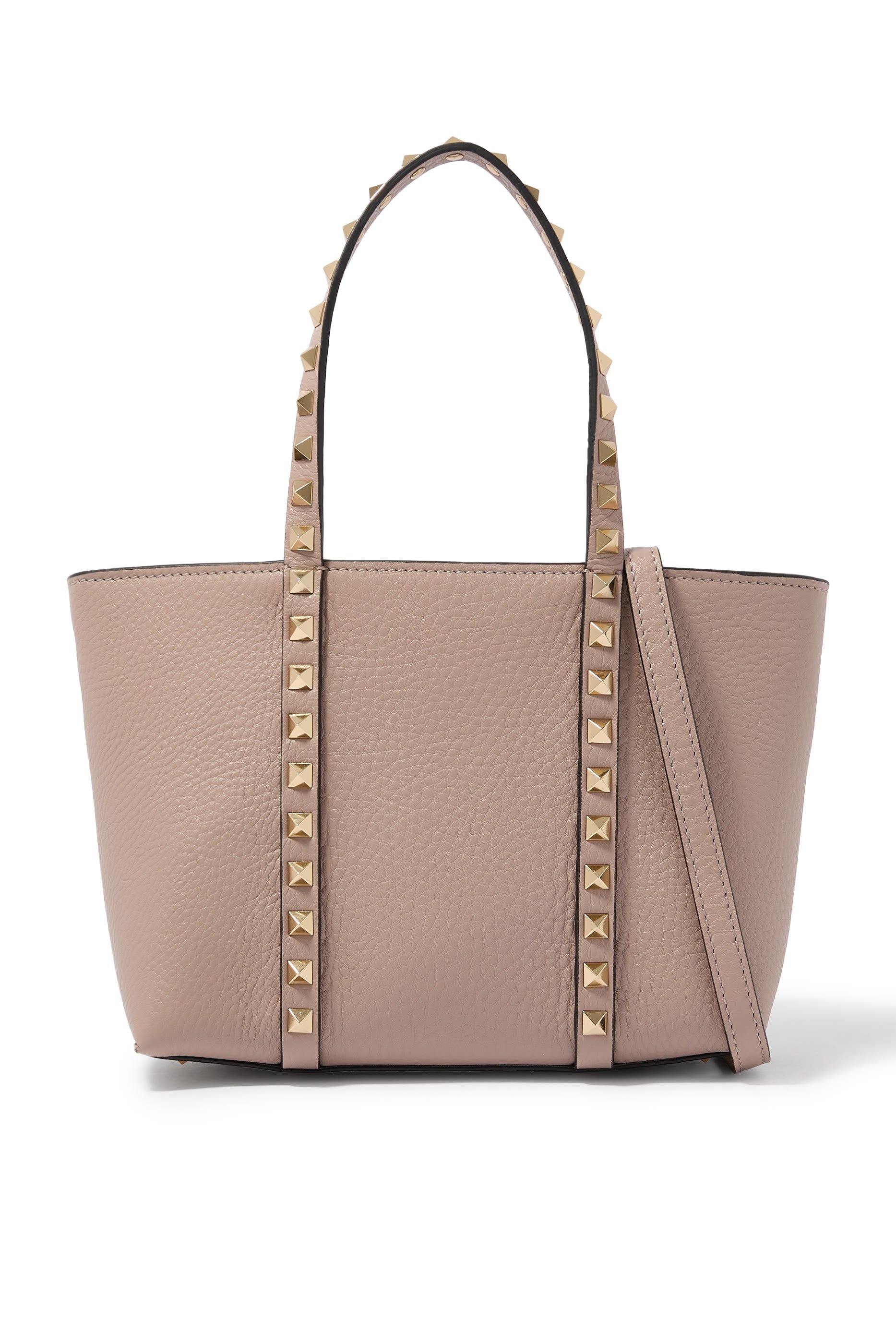 Rockstud Leather Tote Bag