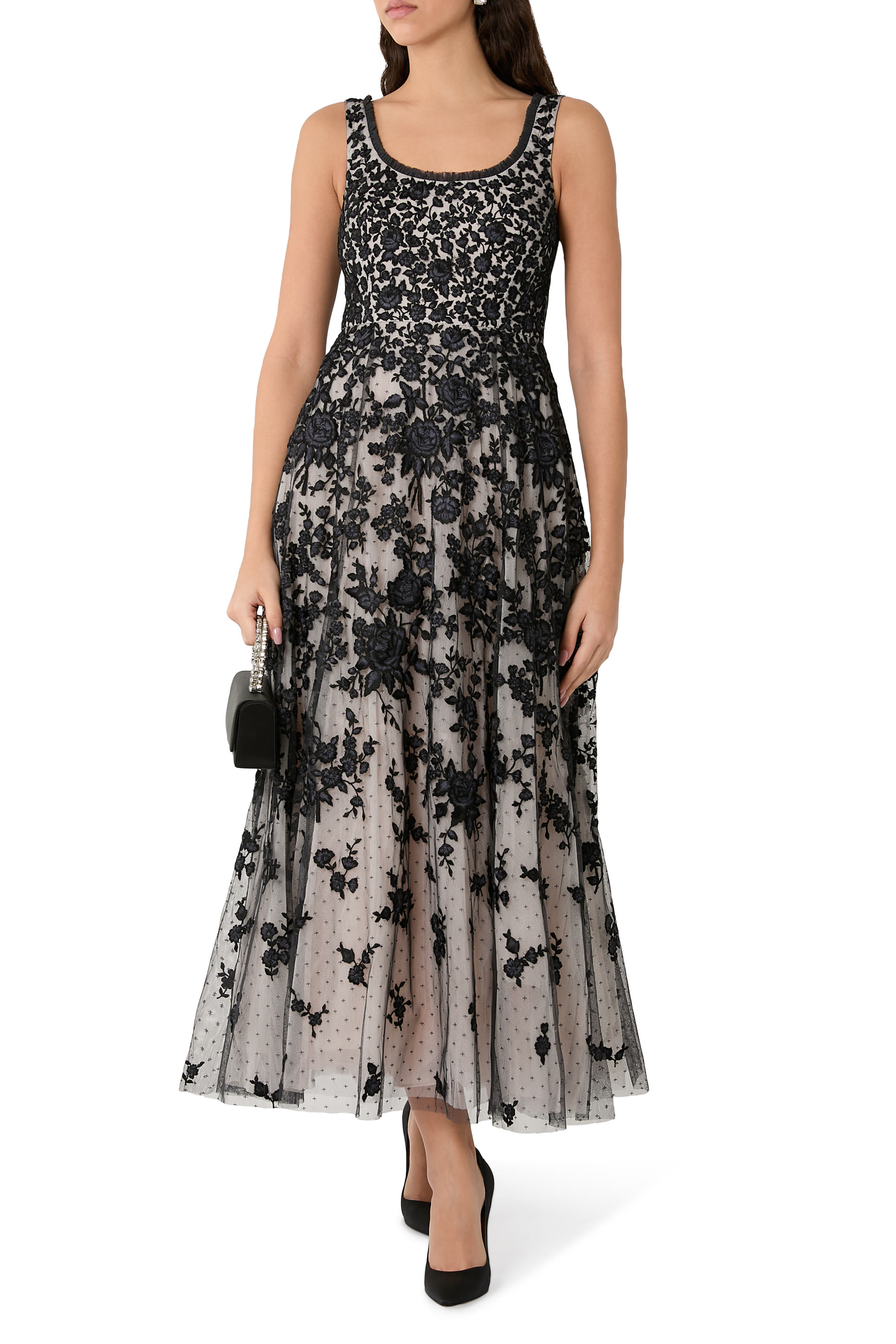 Rosa Scoop Neck Ankle Gown 