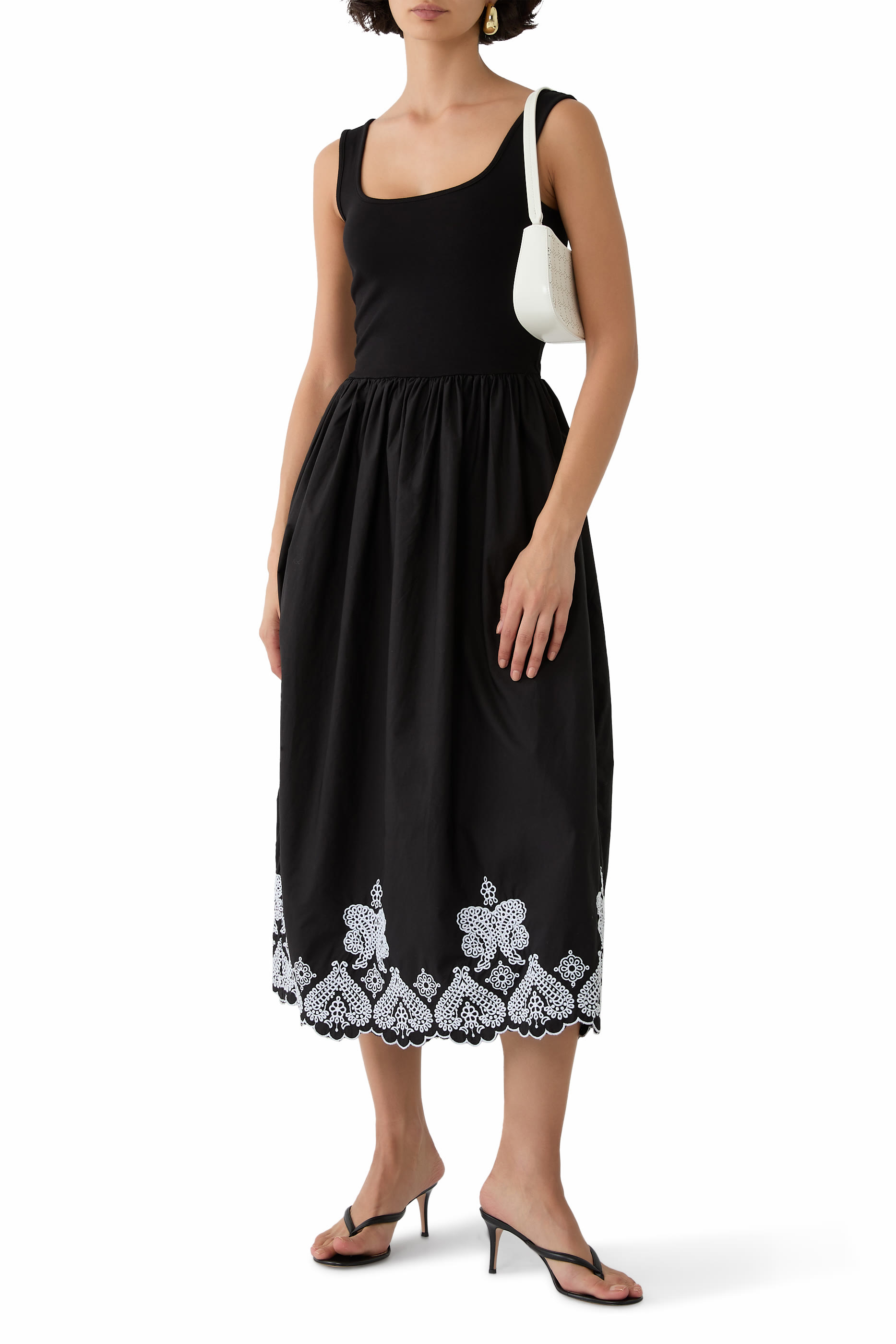 Floral Embroidered Colorado Midi Dress