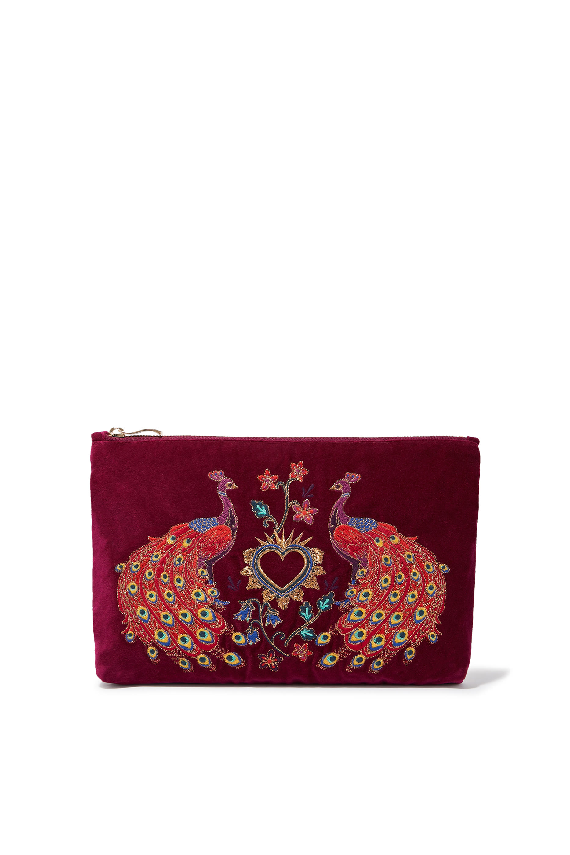 Peacock Floral Everyday Pouch