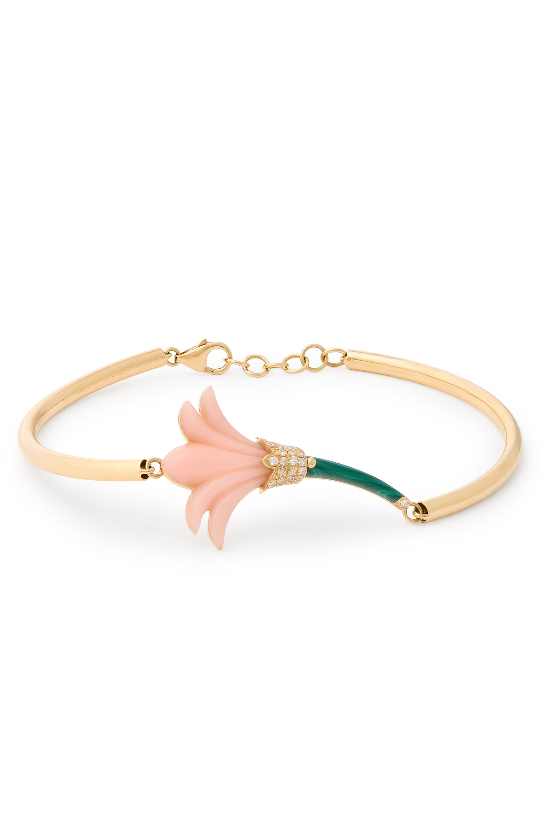 Psychedeliah Bangle Bracelet, 18K Yellow Gold & Diamonds