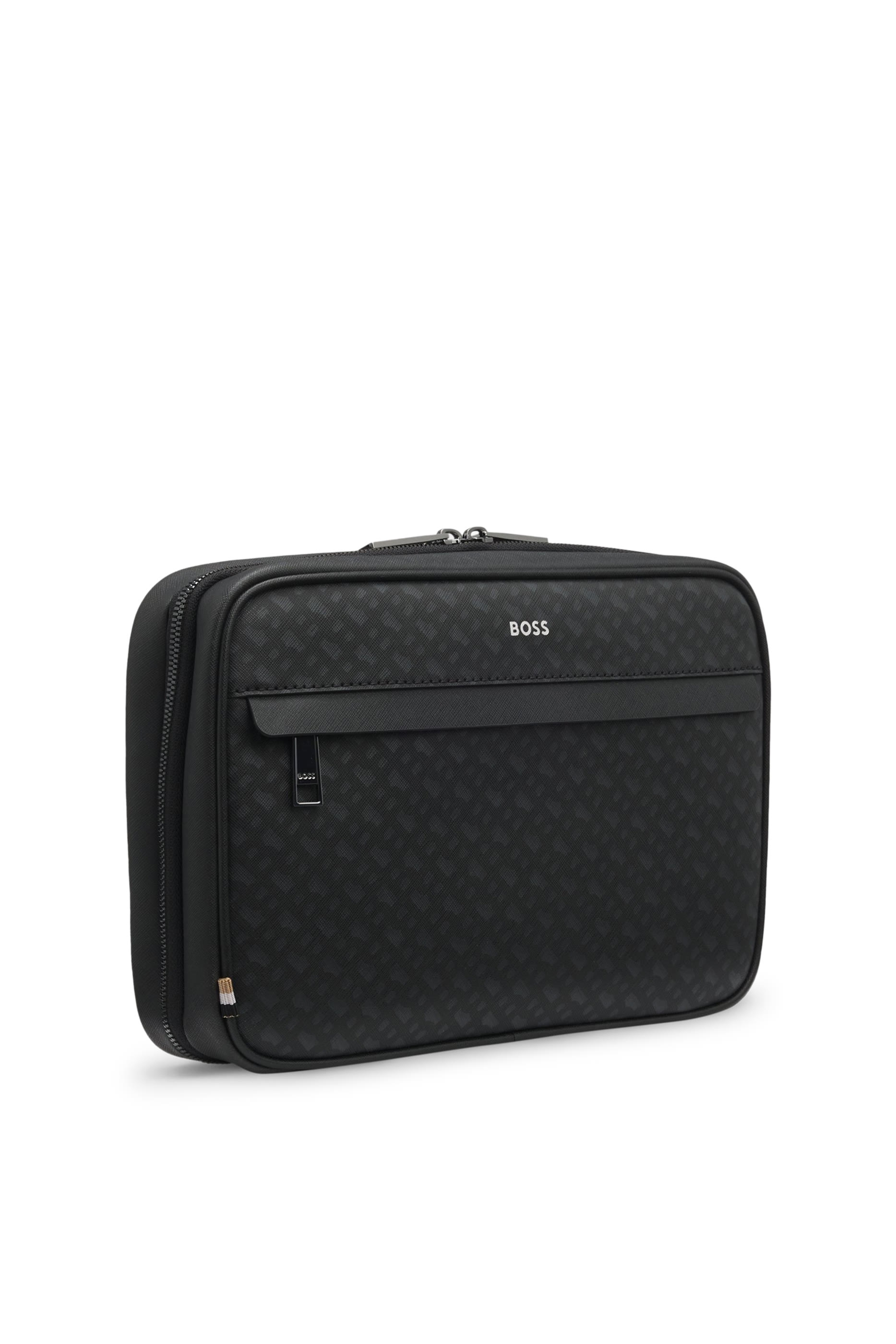 Zair Foil-Embossed Logo Monogram Washbag