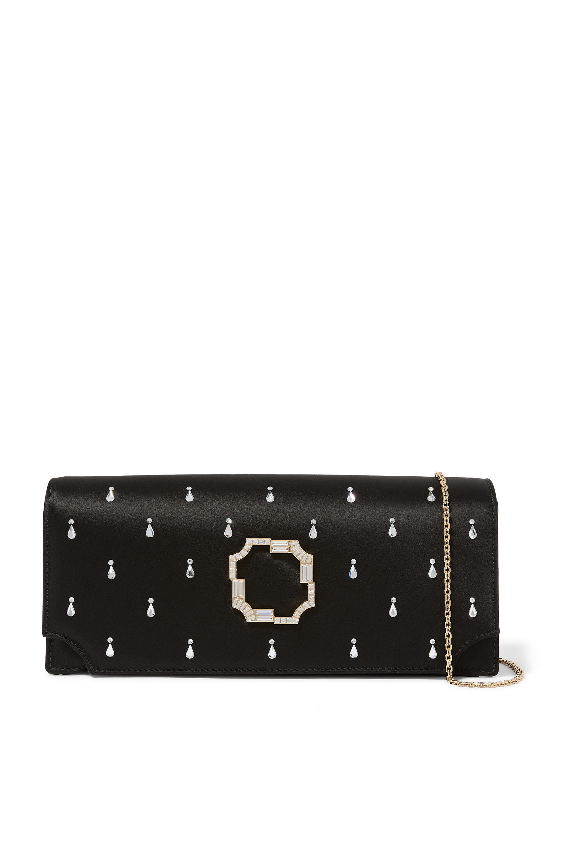 Vivien Satin Embellished Clutch Bag