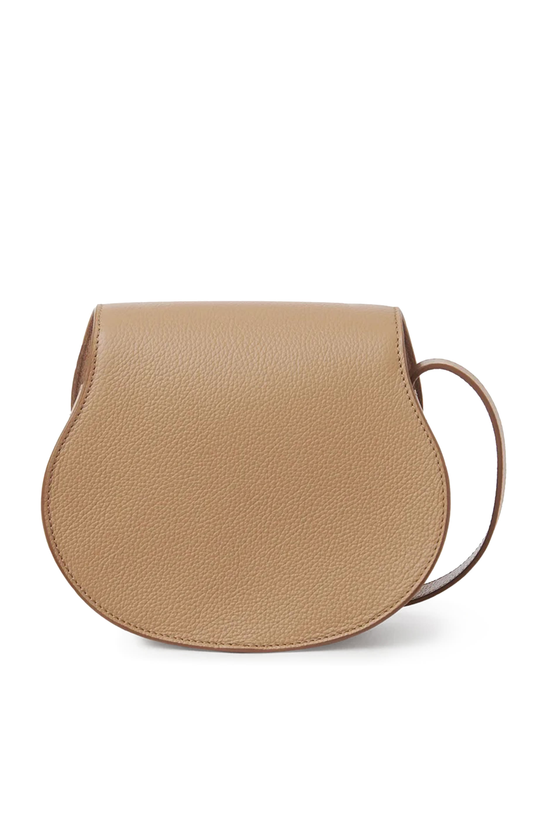 Grained Leather Small Marcie Saddle Bag