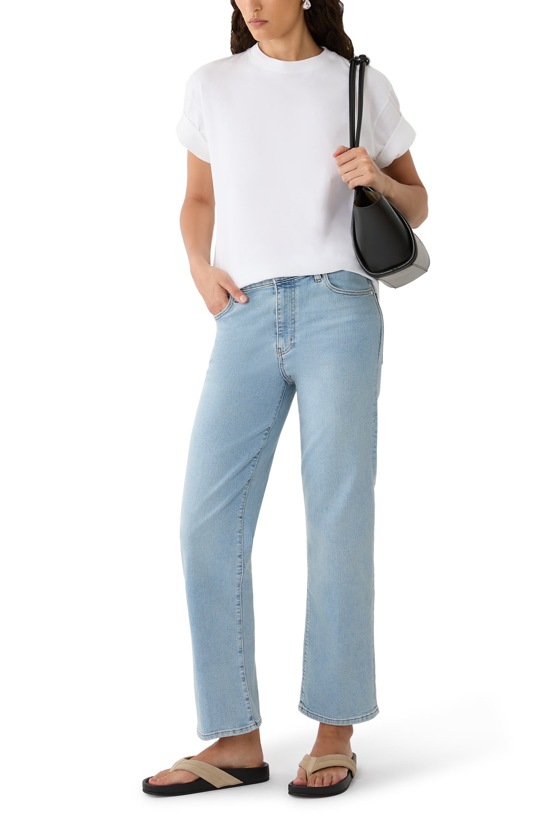 Suede Stitch Detail 40 Thong Slides