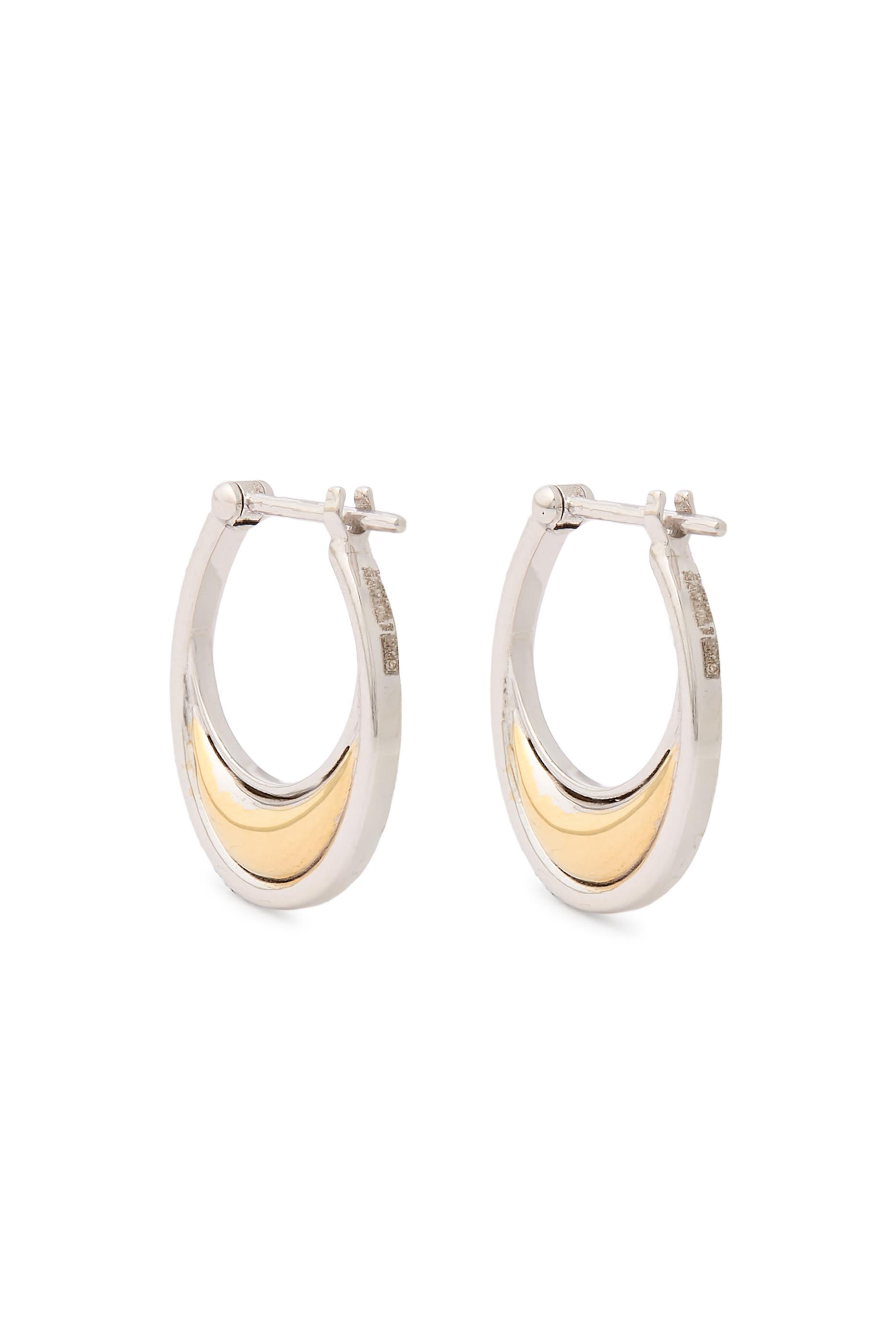 Gold Bloop Moon Earrings, 18K Yellow Gold & Diamonds