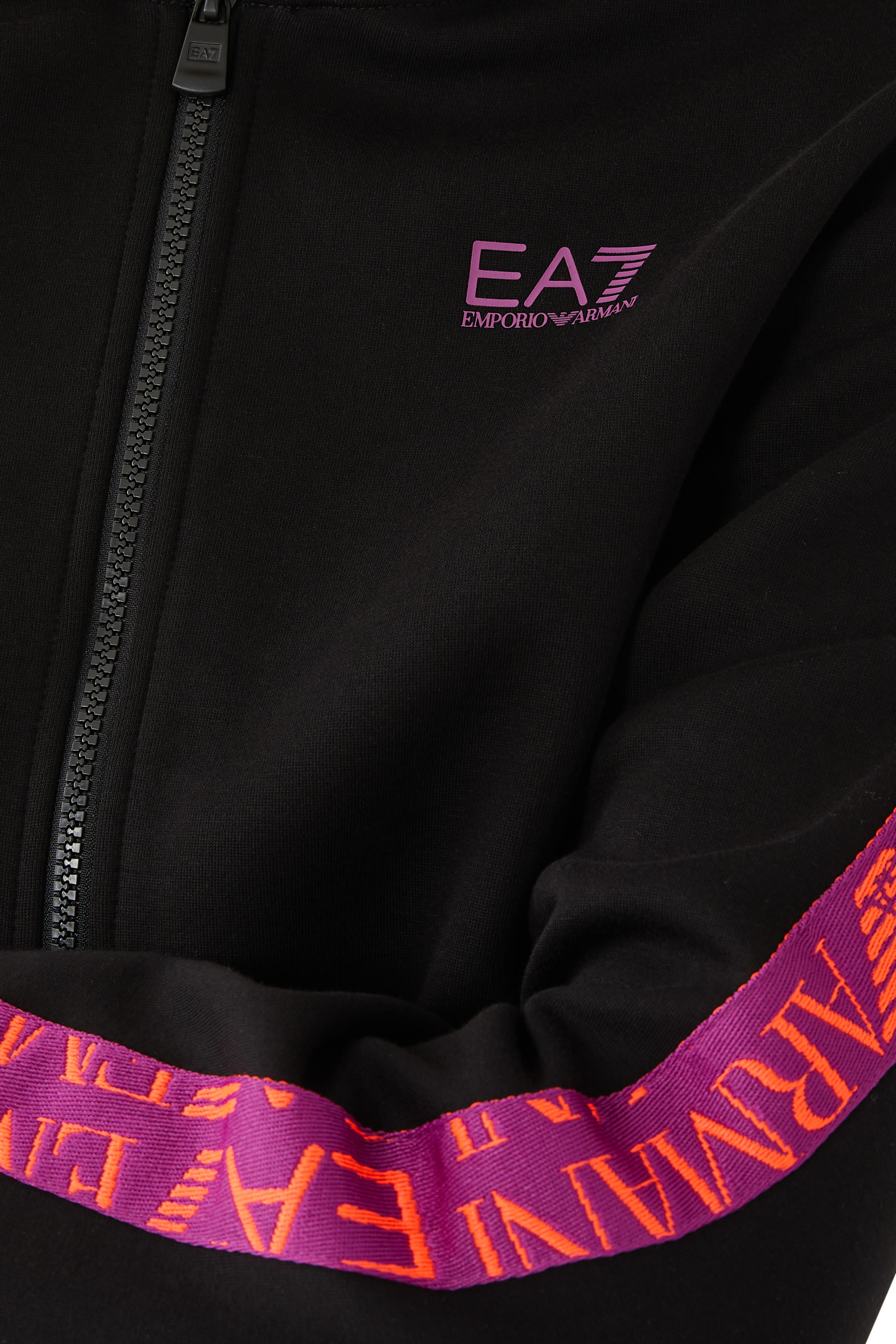 EA7 Tracksuit Tape Hoodie and Wide Leg Trousers