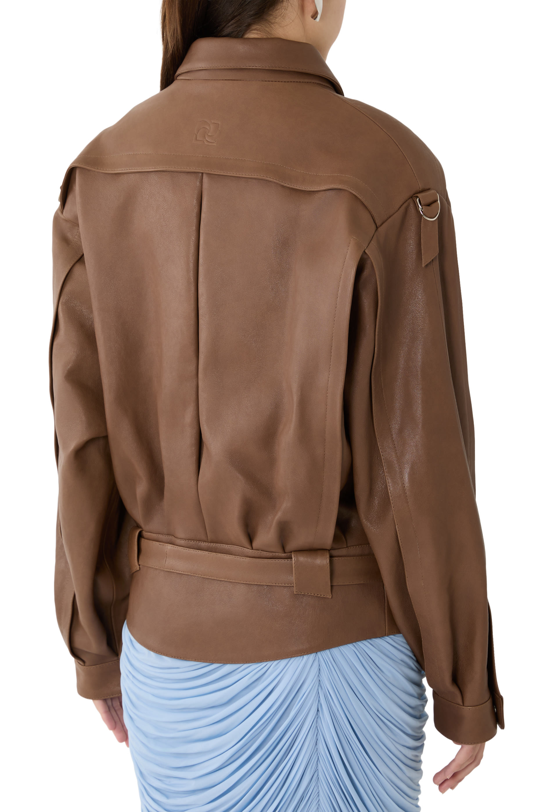  Oversized Leather Jacket