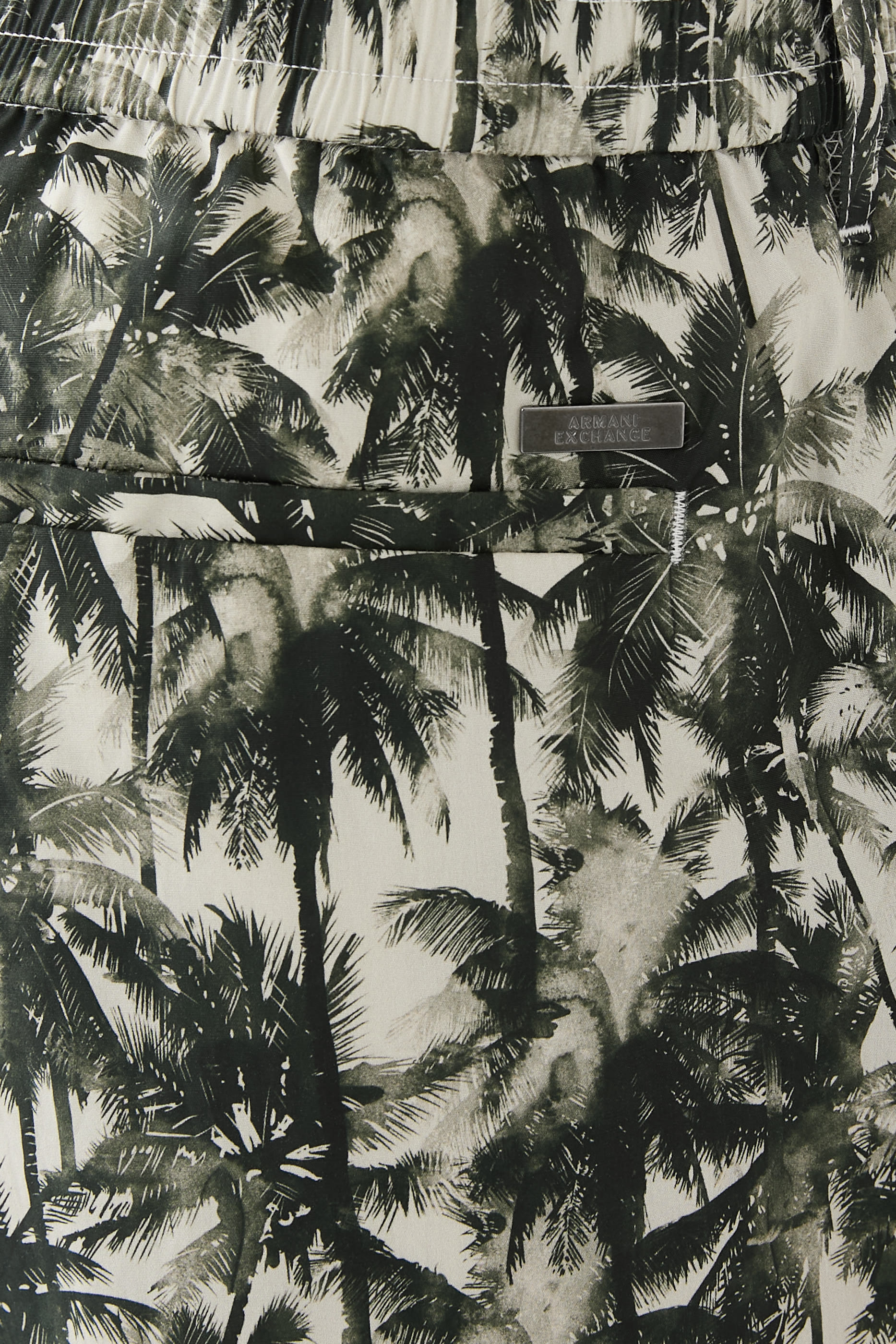 Palm Print Cotton Bermuda Shorts