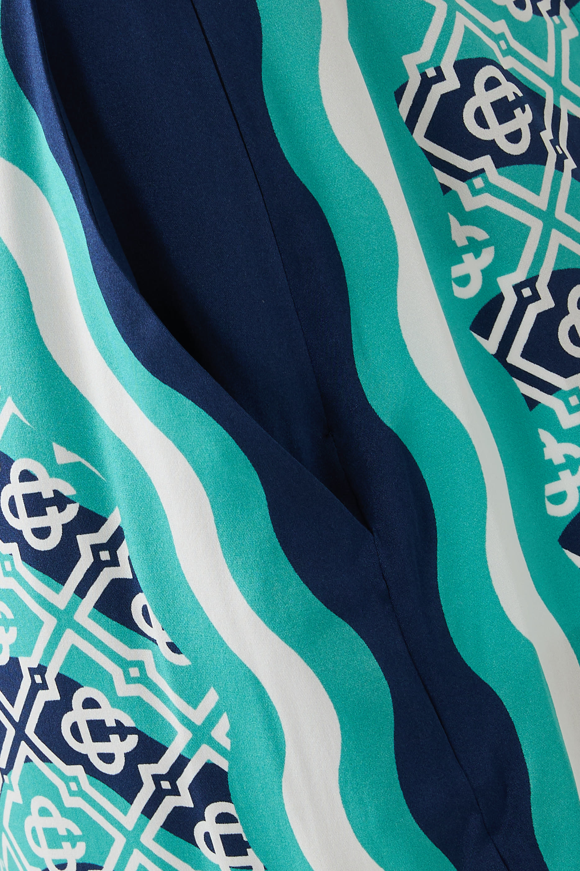 Monogram Wave Silk Trousers