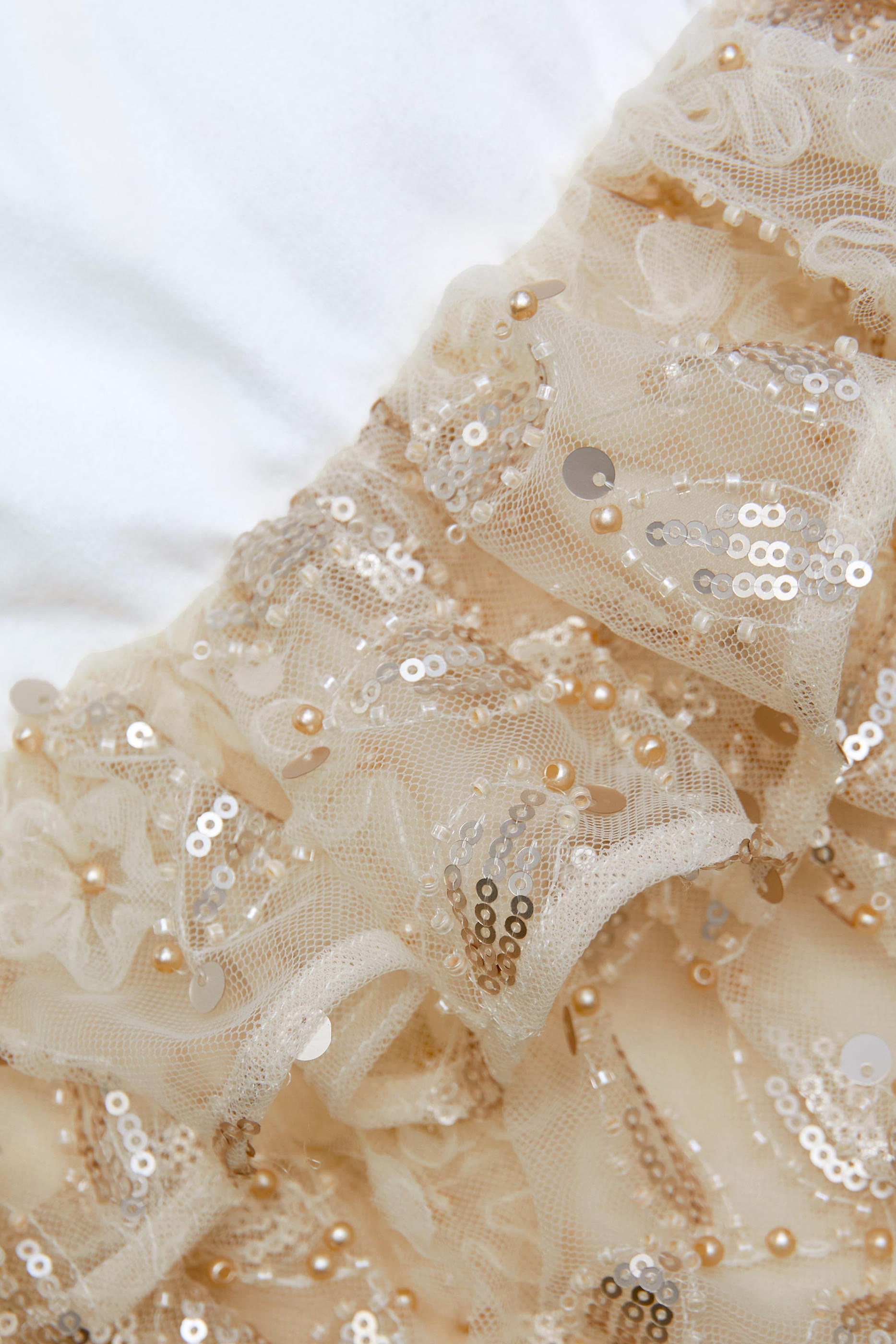 Kids Jersey Sequin Tulle Dress