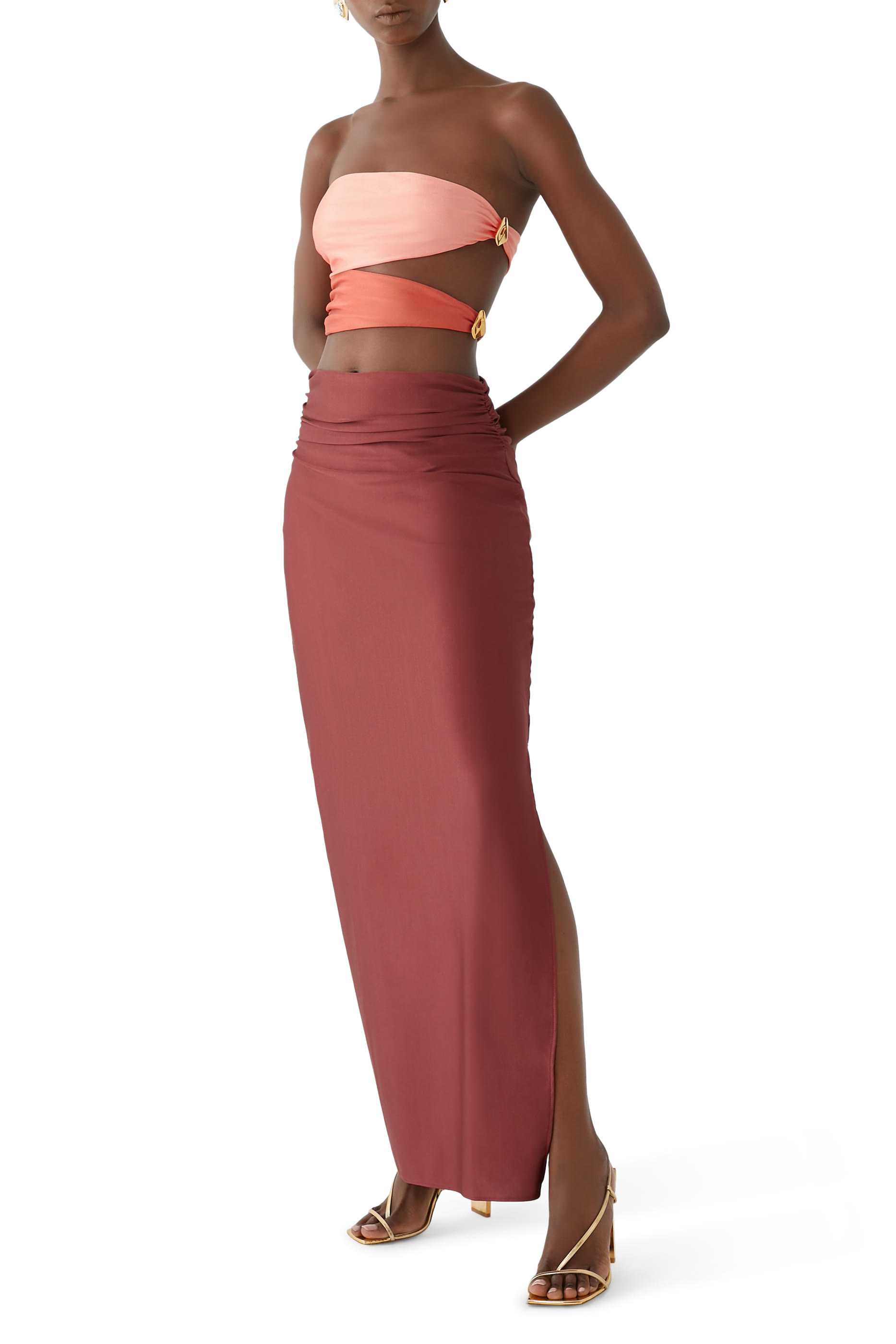 Isla Strapless Cut-Out Maxi Dress